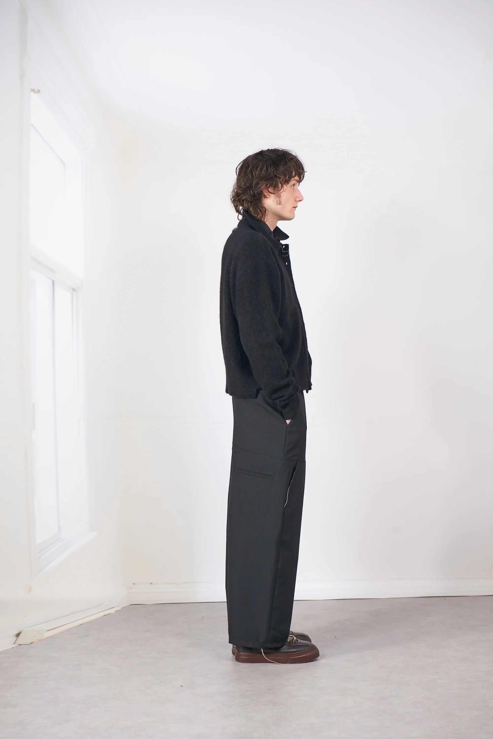BLACK HAIRY CARDIGAN