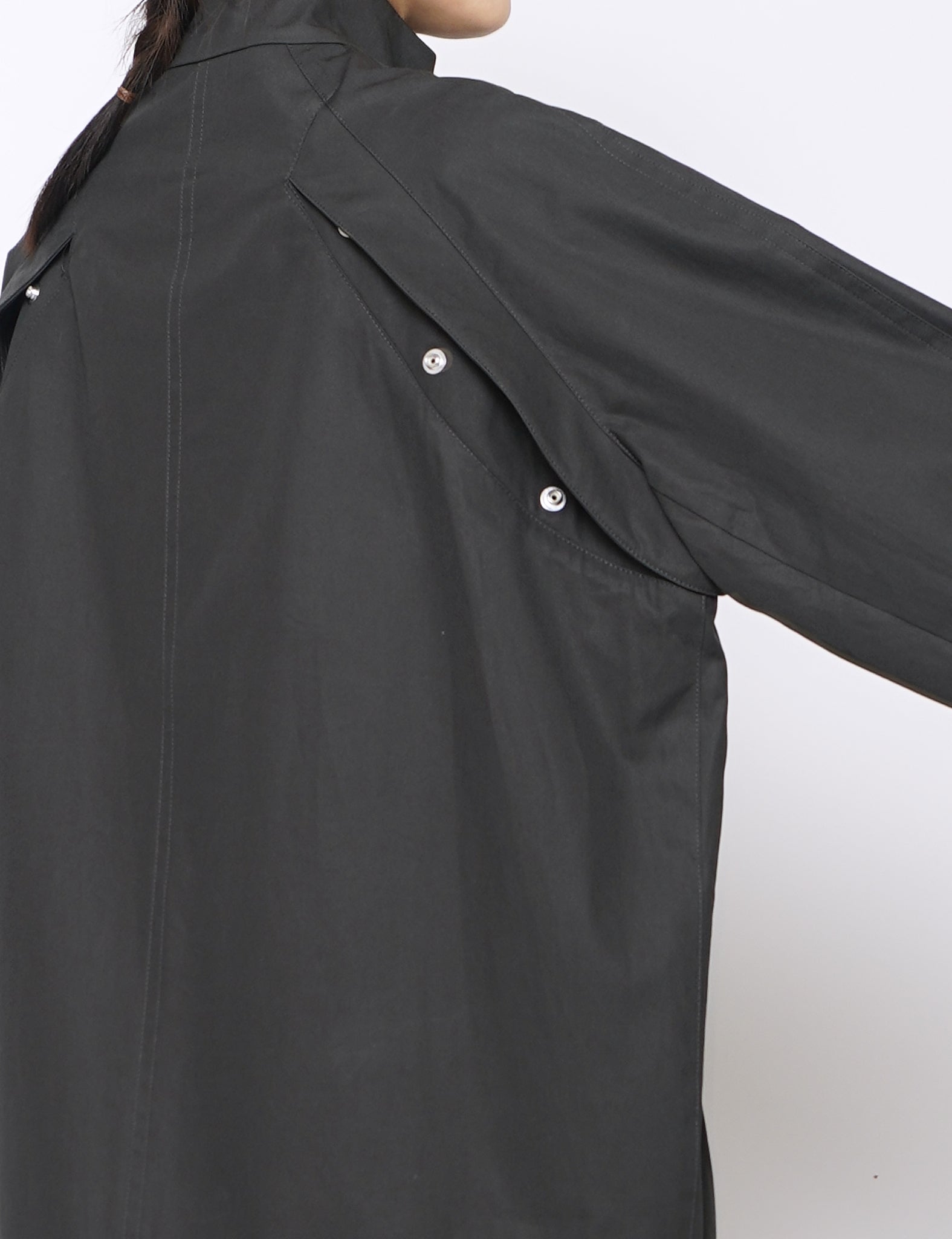 CHARCOAL COTTON GABARDINE NEMESIS BLOUSON