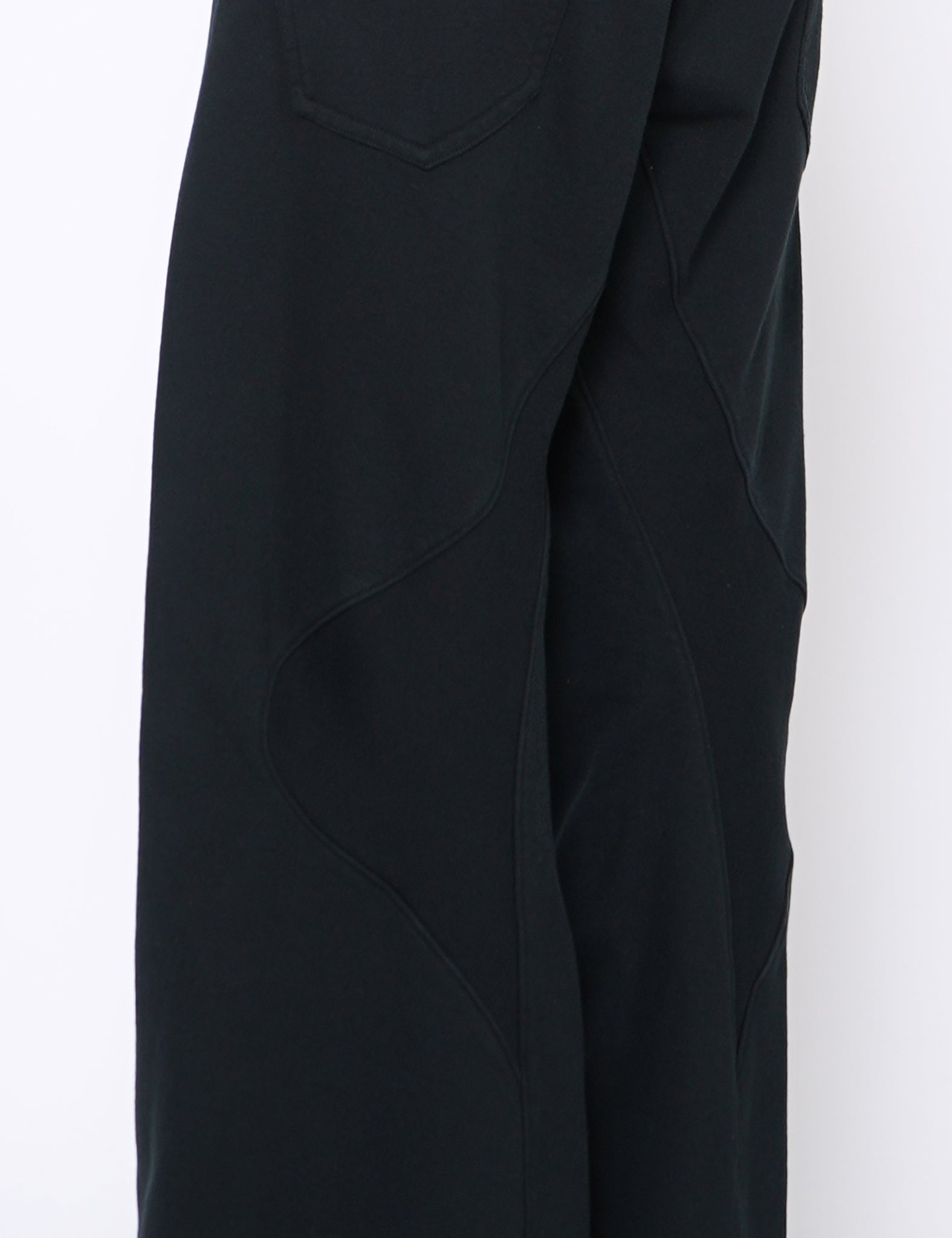 BLACK 3D TWISTED LOUNGE WIDE PANTS