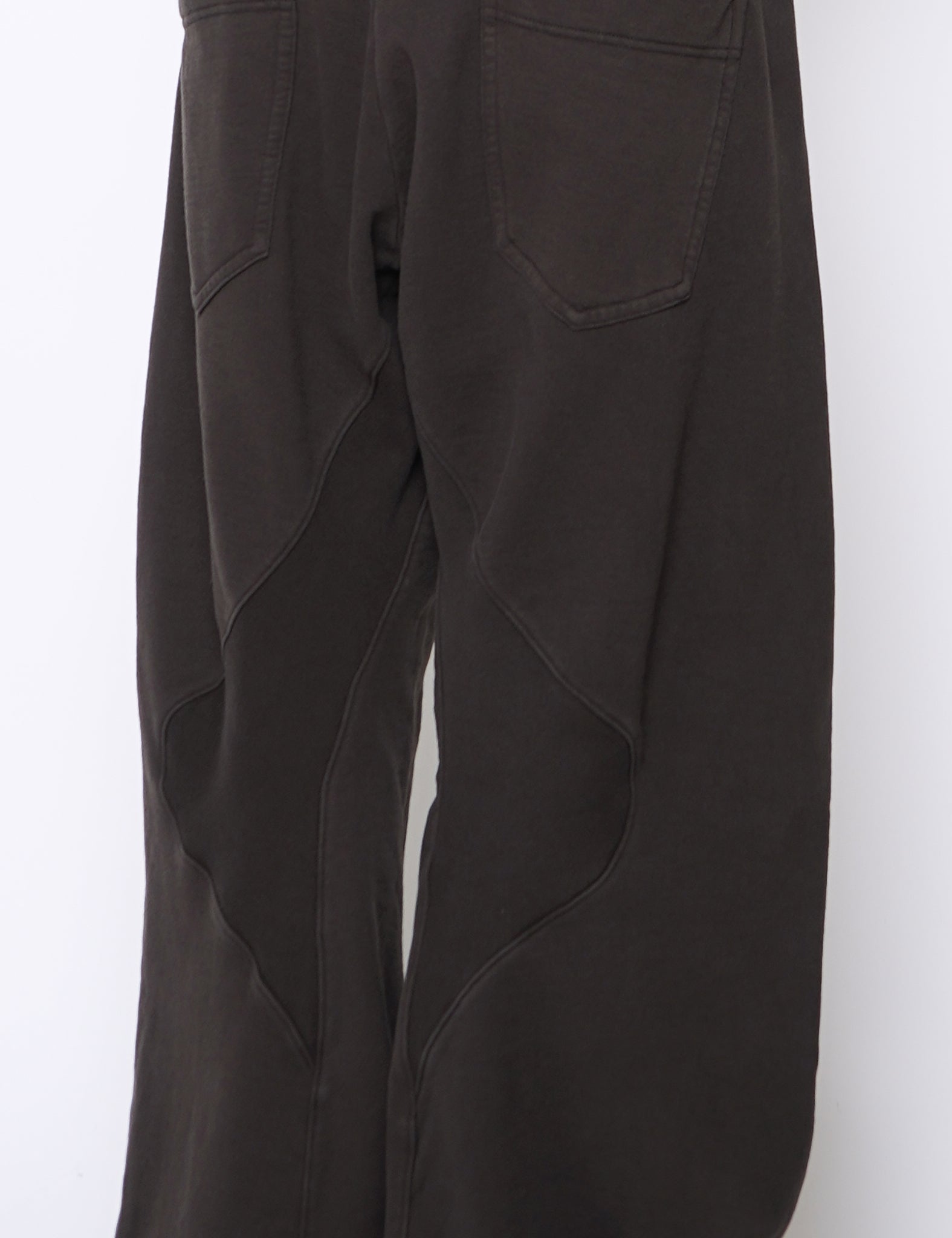 DARK BROWN 3D TWISTED LOUNGE WIDE PANTS