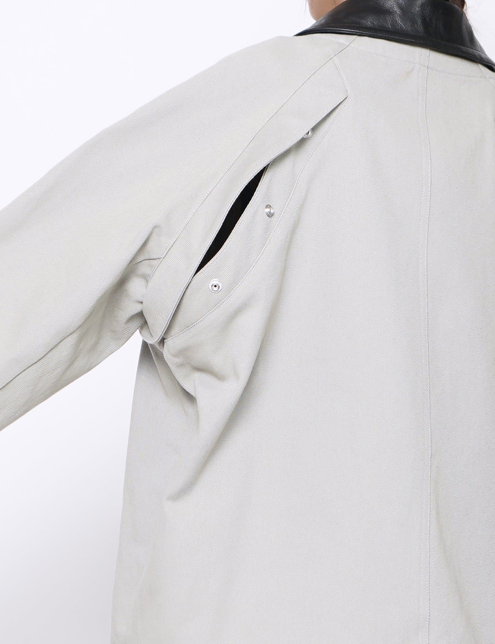 ASH X BLACK COTTON COW LEATHER BOVE JACKET