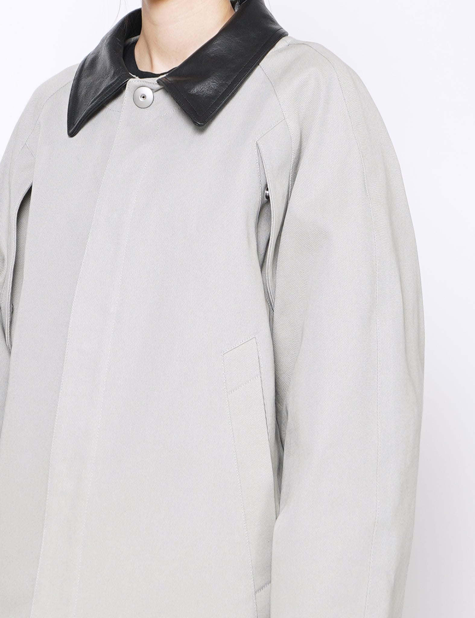 ASH X BLACK COTTON COW LEATHER BOVE JACKET