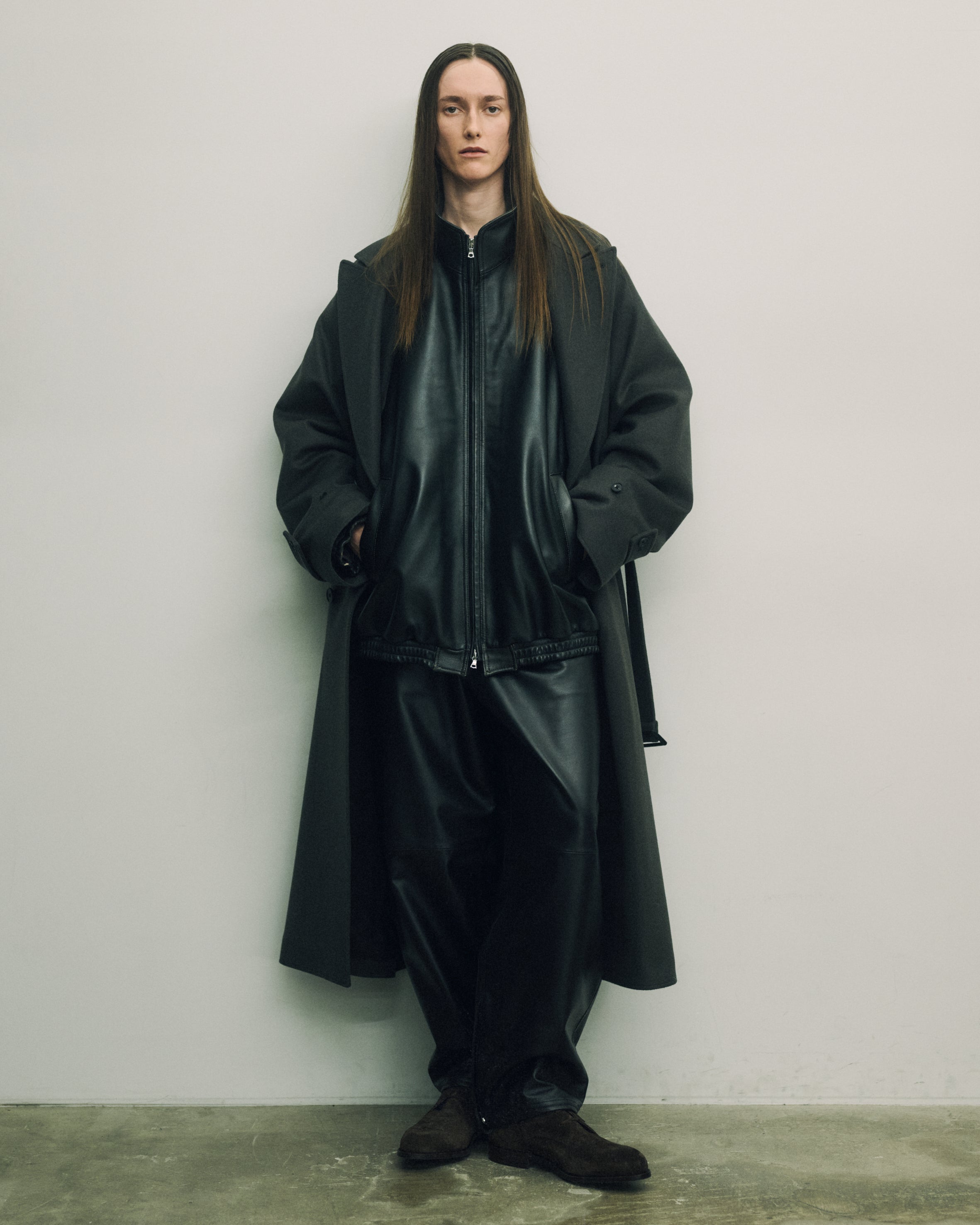 BLACK SHEEP LEATHER STAND COLLAR JACKET