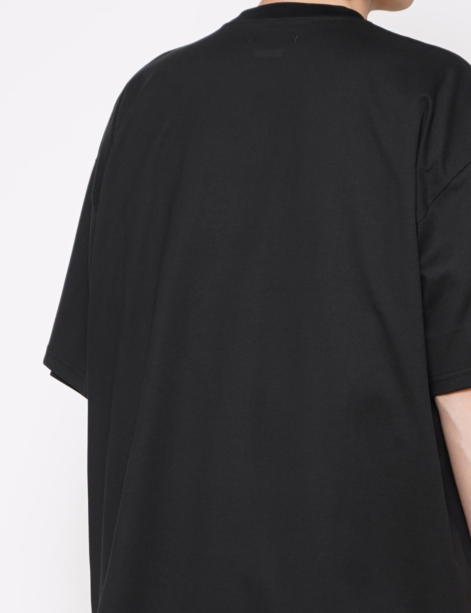 BLACK OVERSIZED MARCERIZED NUANCE PRINT TEE