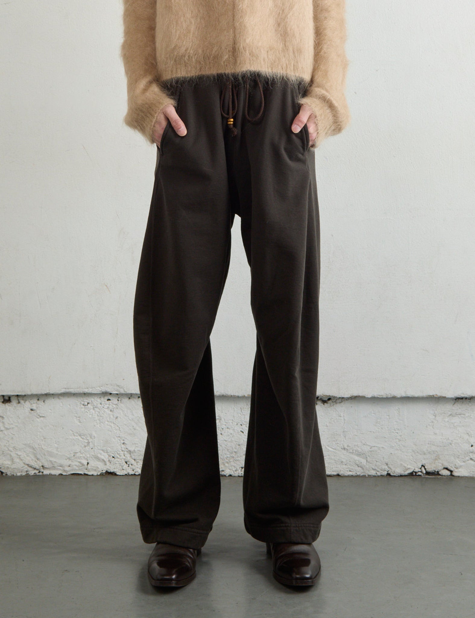 DARK BROWN 3D TWISTED LOUNGE PANTS