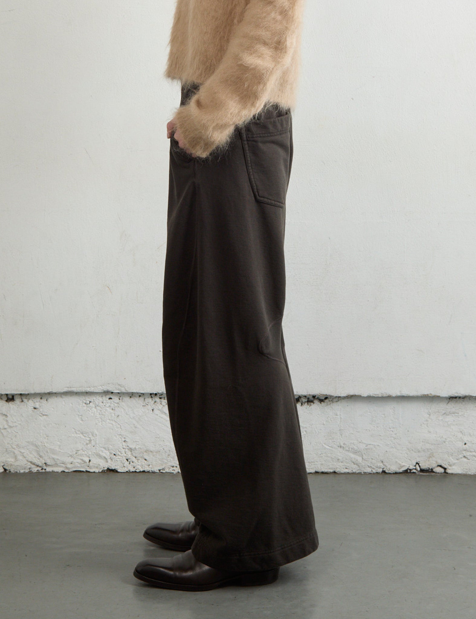 DARK BROWN 3D TWISTED LOUNGE PANTS