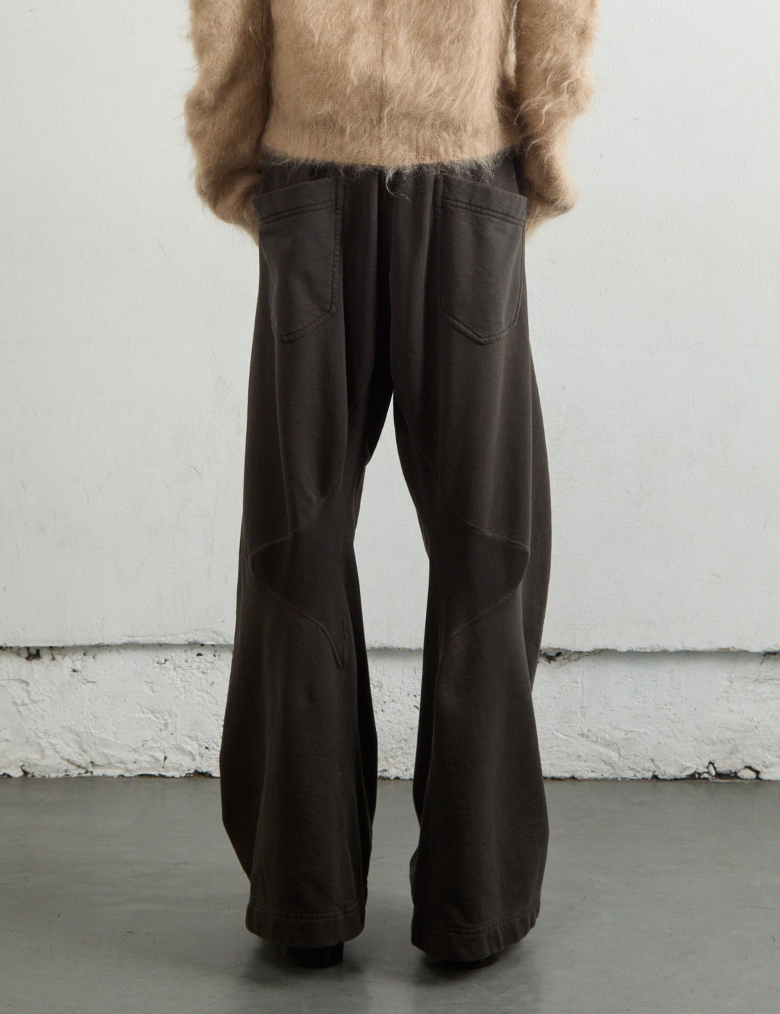 DARK BROWN 3D TWISTED LOUNGE PANTS
