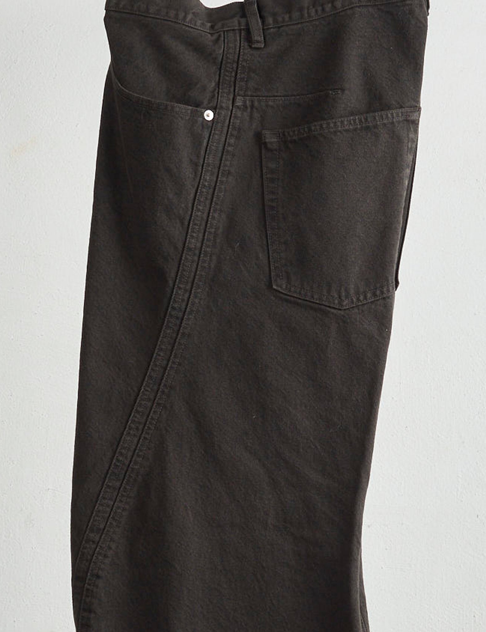 DARK BROWN 3D TWISTED WIDE LEG JEANS