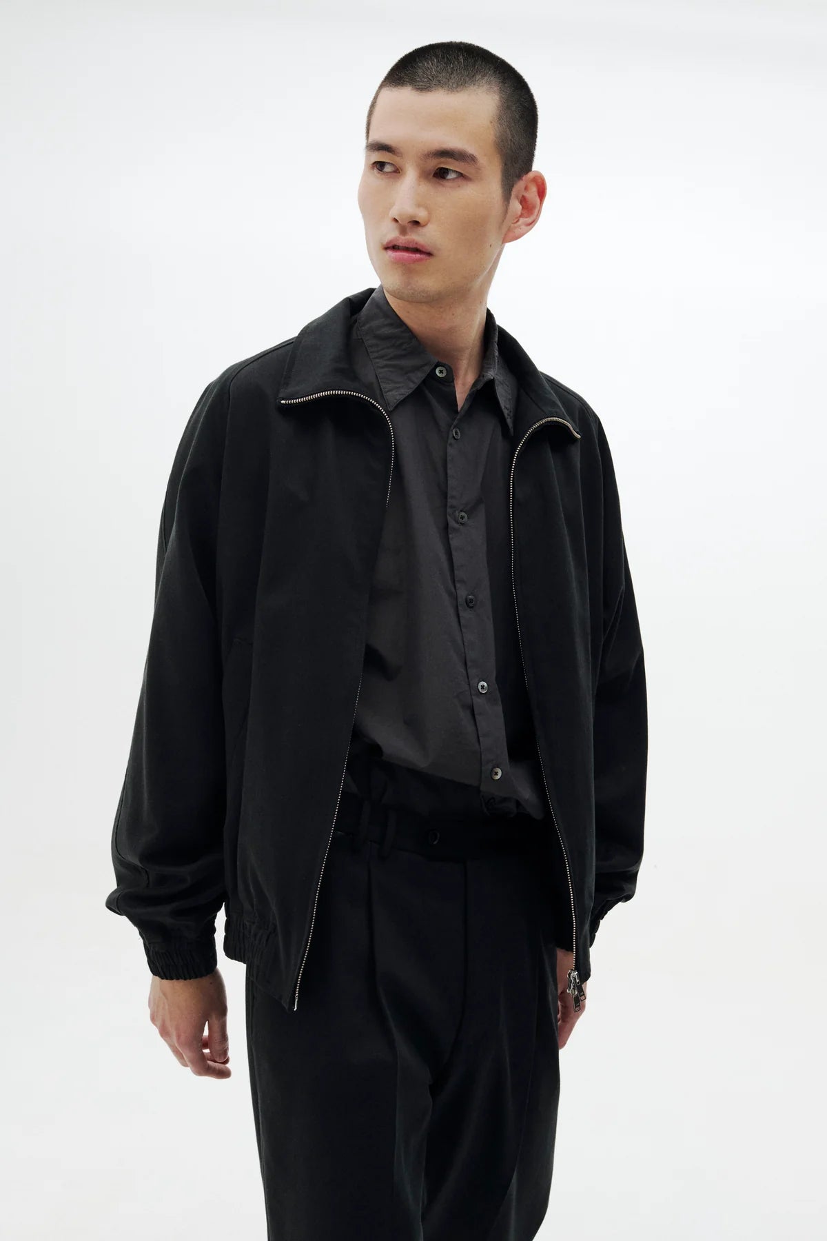 BLACK LOOSED DRIZZLER JACKET