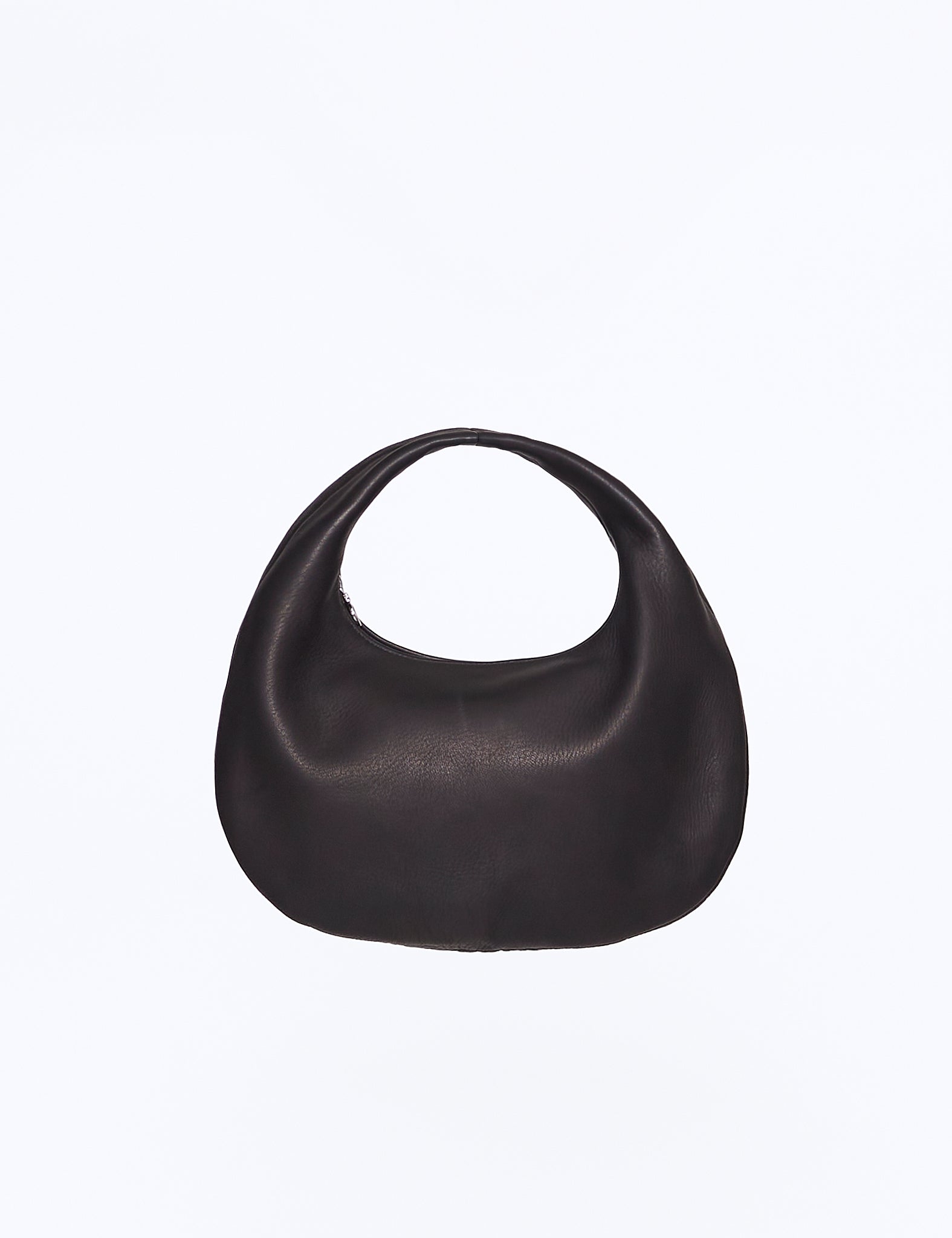 BLACK DEER LEATHER ROUND ONE SHOULDER BAG M DA59