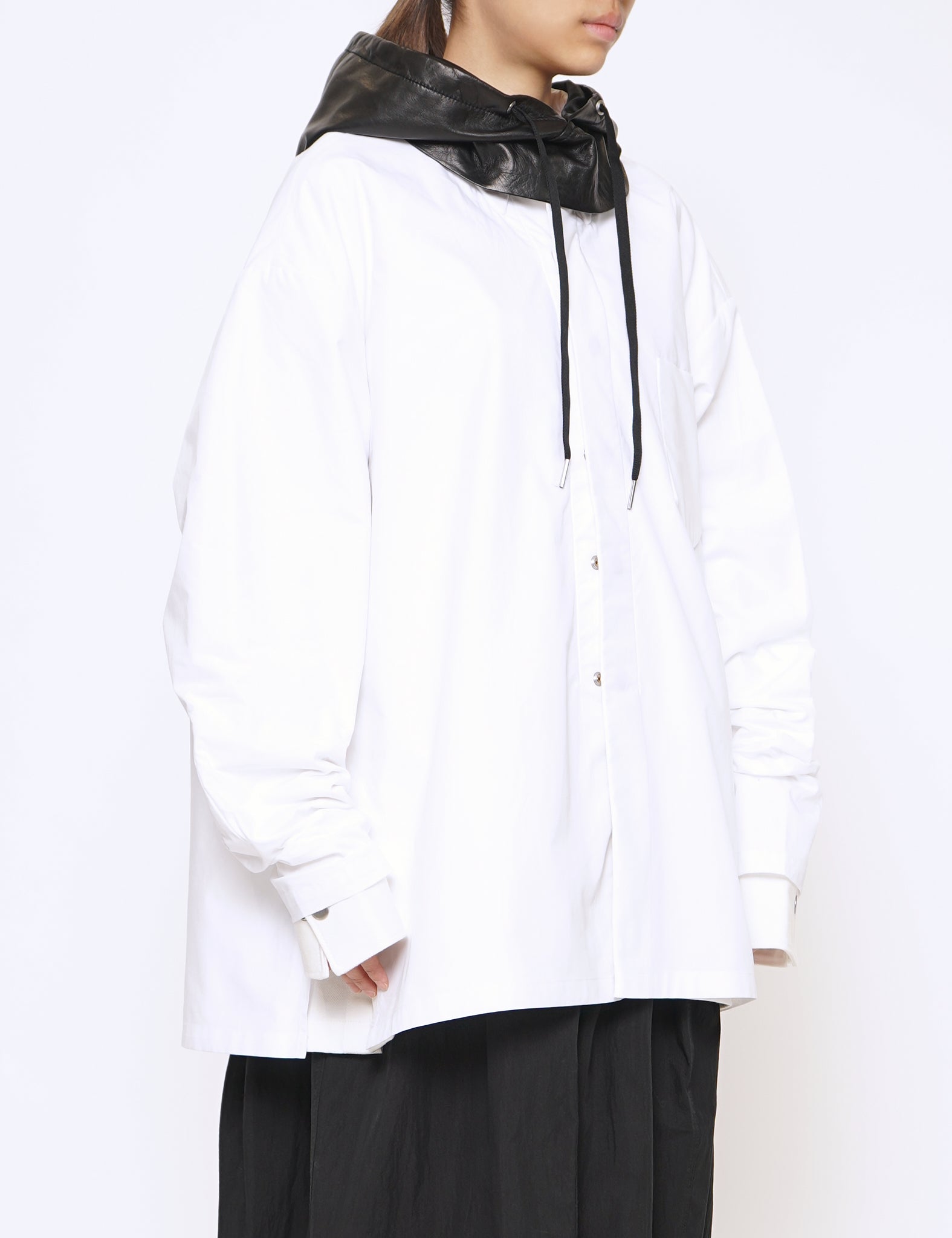 BLACK CALF LEATHER BALACLAVA