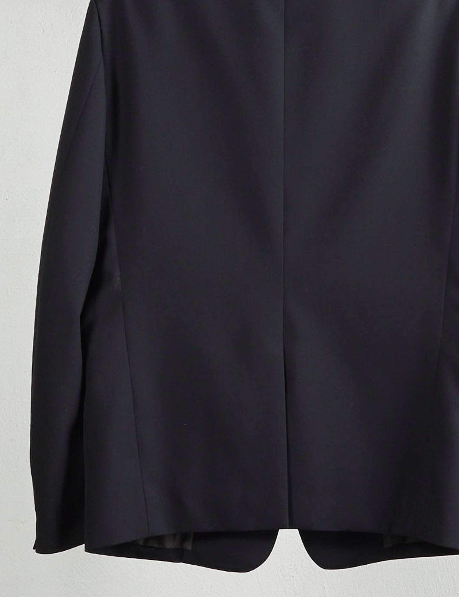 BLACK PANELLED SINGLE-BREASTED BLAZER