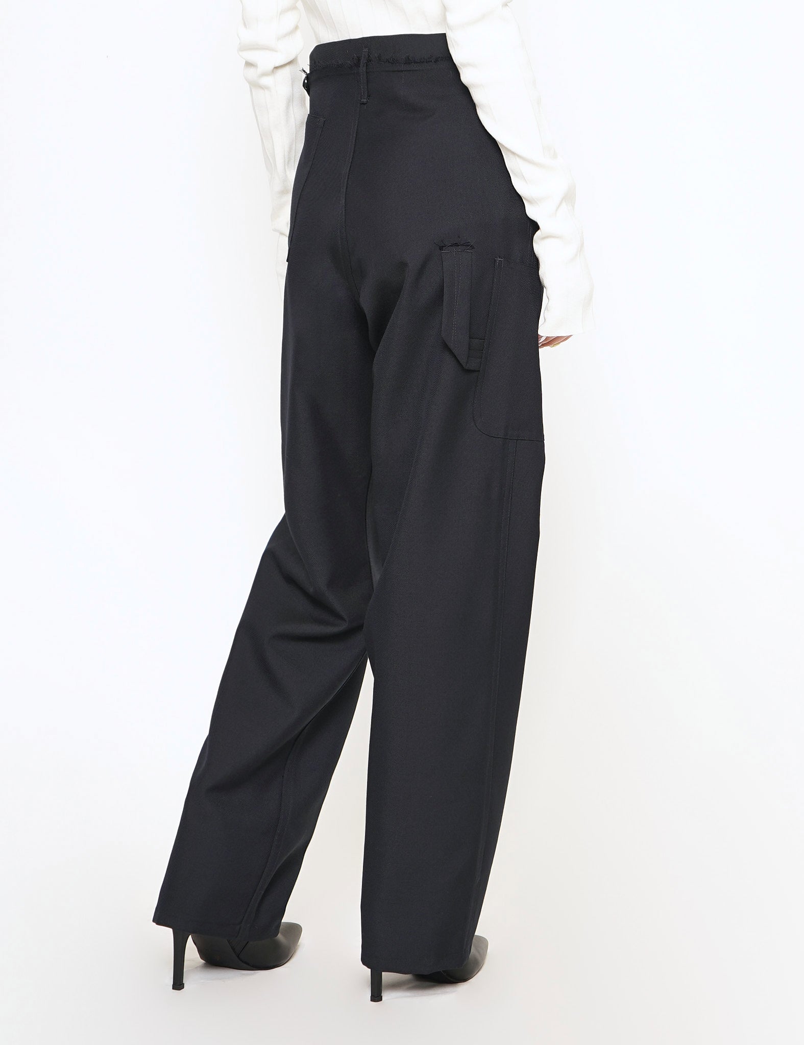 BLACK NAVY WORKER PANTS