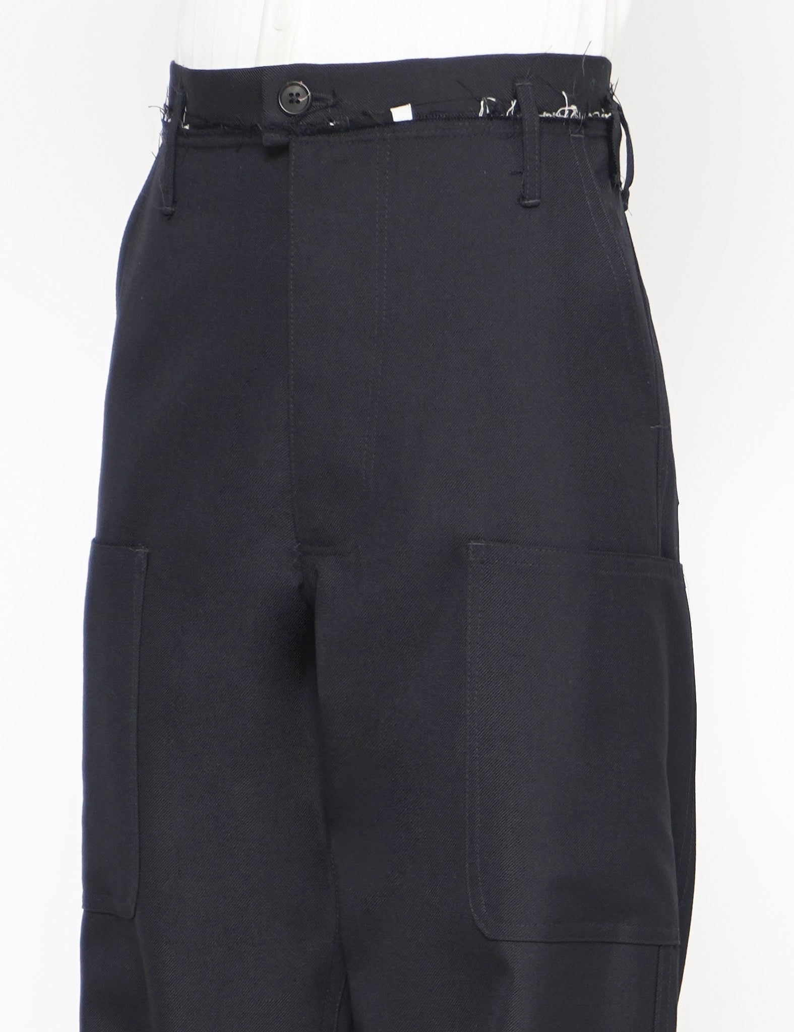 BLACK NAVY WORKER PANTS