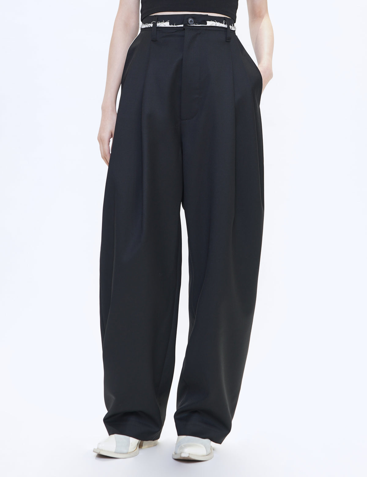 CAMIEL FORTGENS BLACK SUIT PANTS