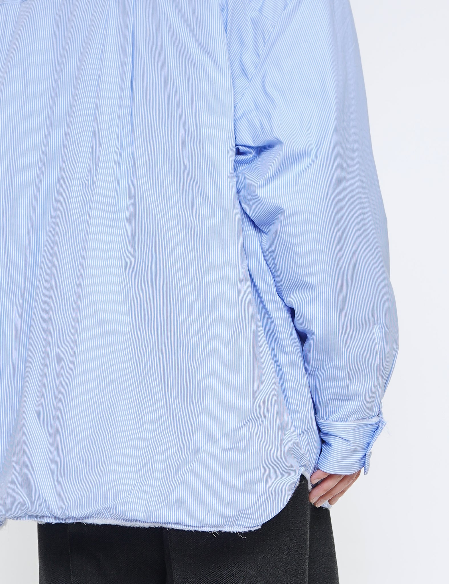BLUE STRIPE PADDED SHIRT