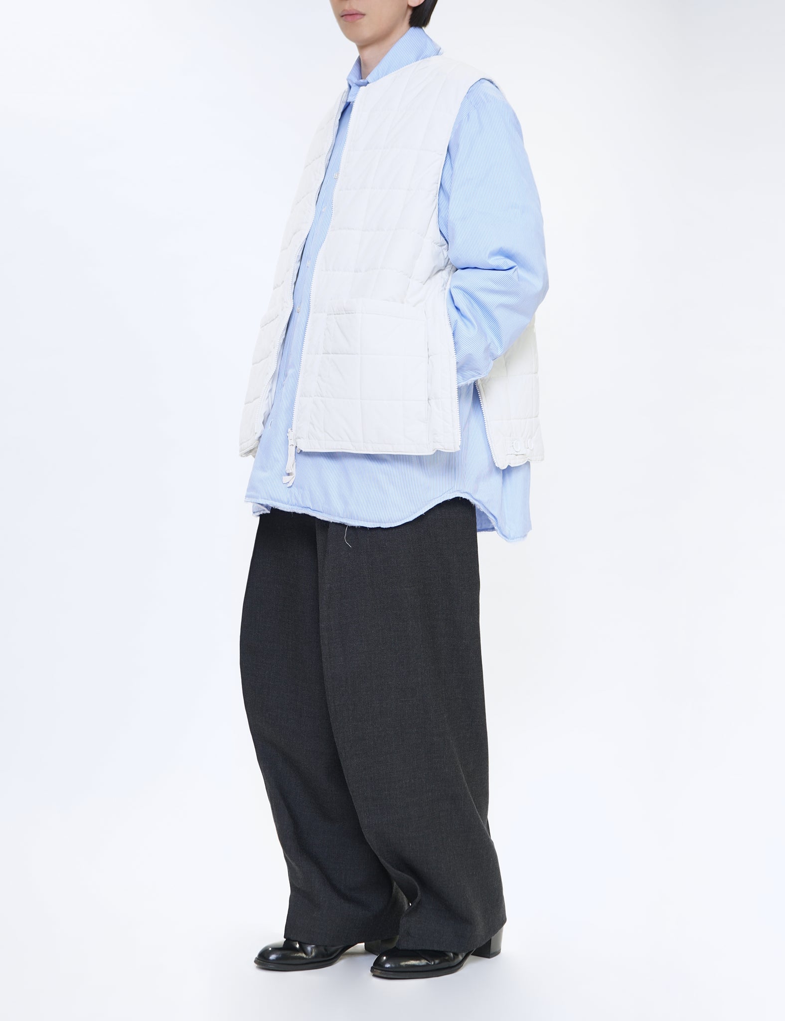 BLUE STRIPE PADDED SHIRT