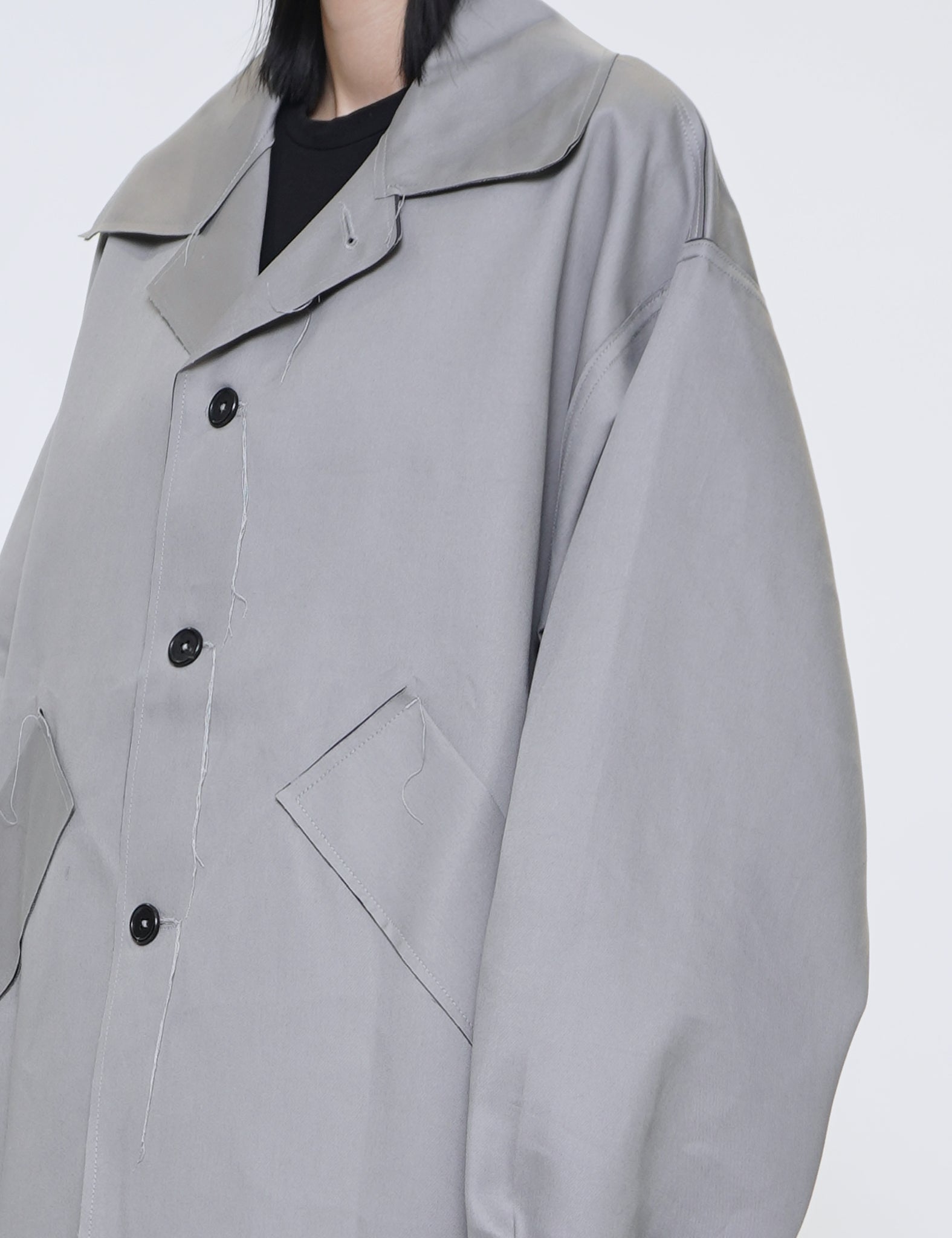 GREY SHORT MACKINTOSH JACKET