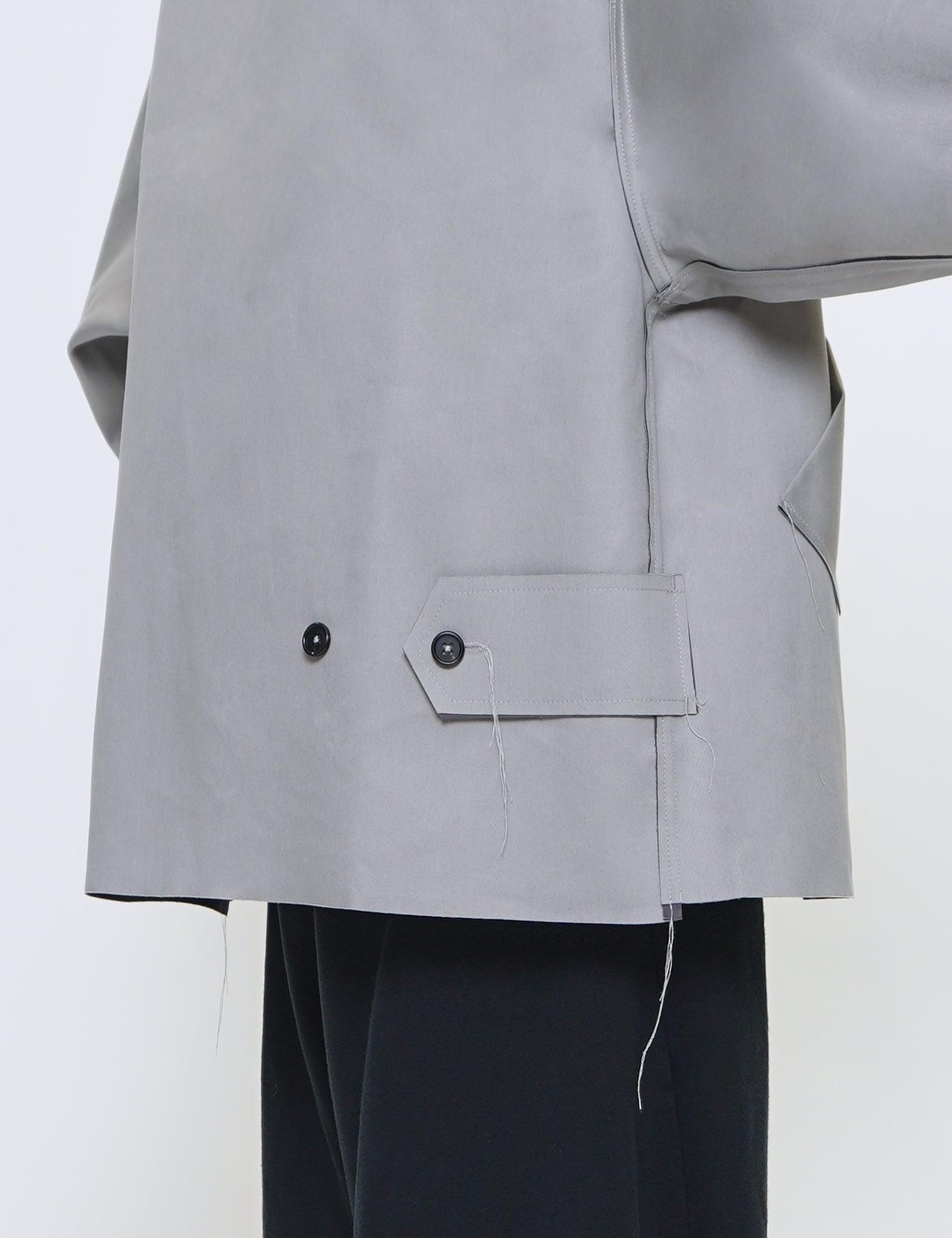 GREY SHORT MACKINTOSH JACKET