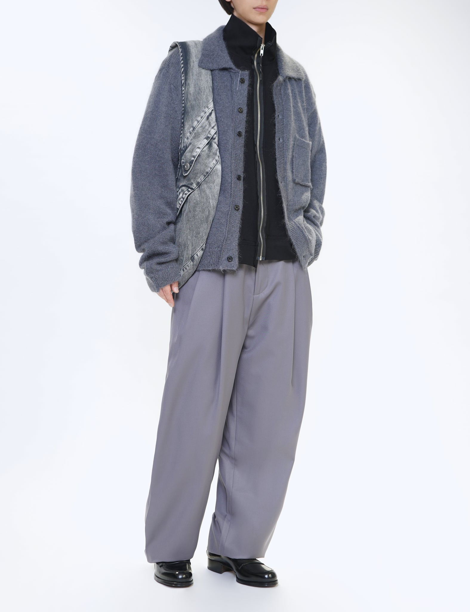 GREY SUIT PANTS