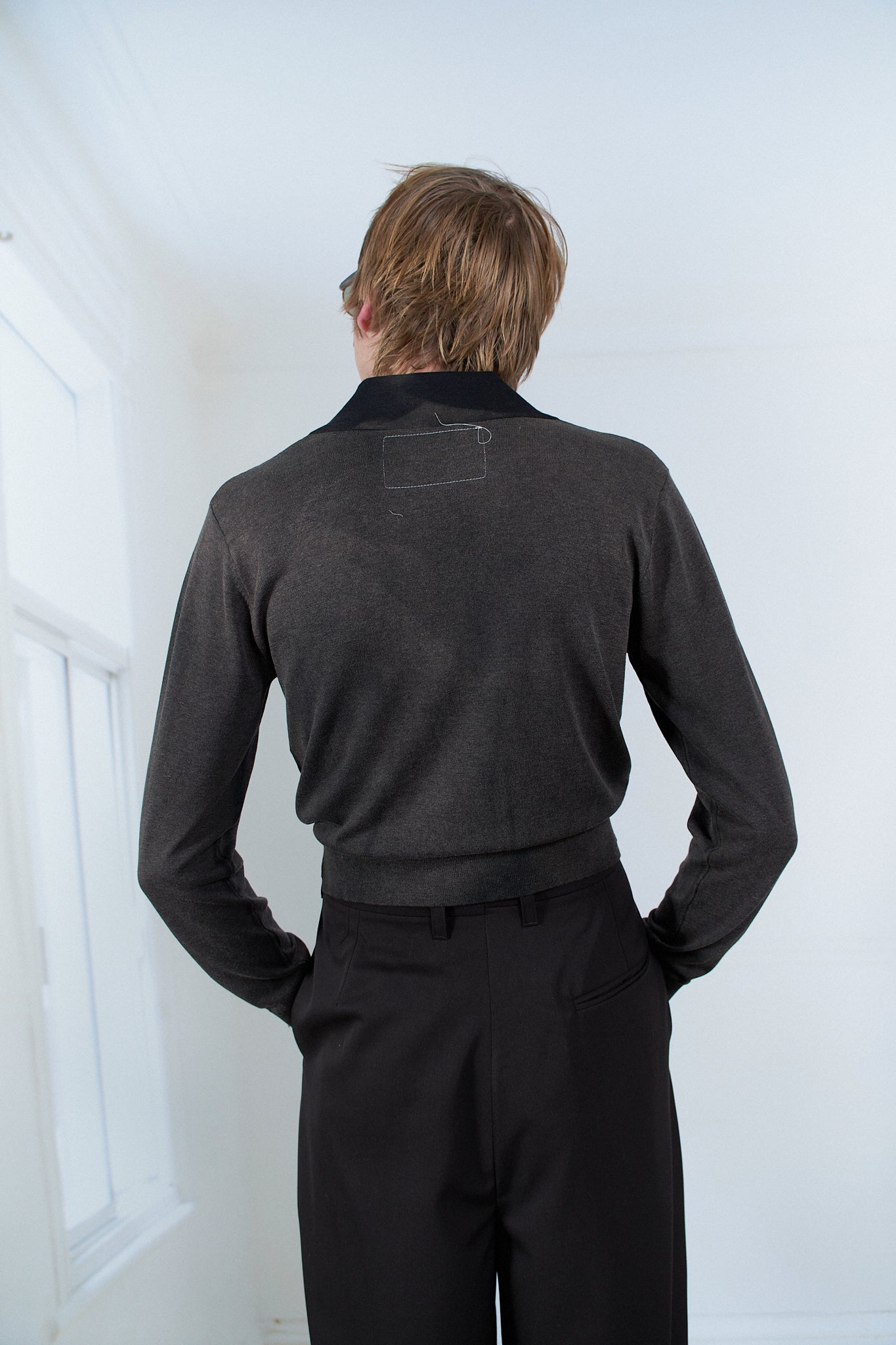 FADE OUT BLACK 70S CARDIGAN