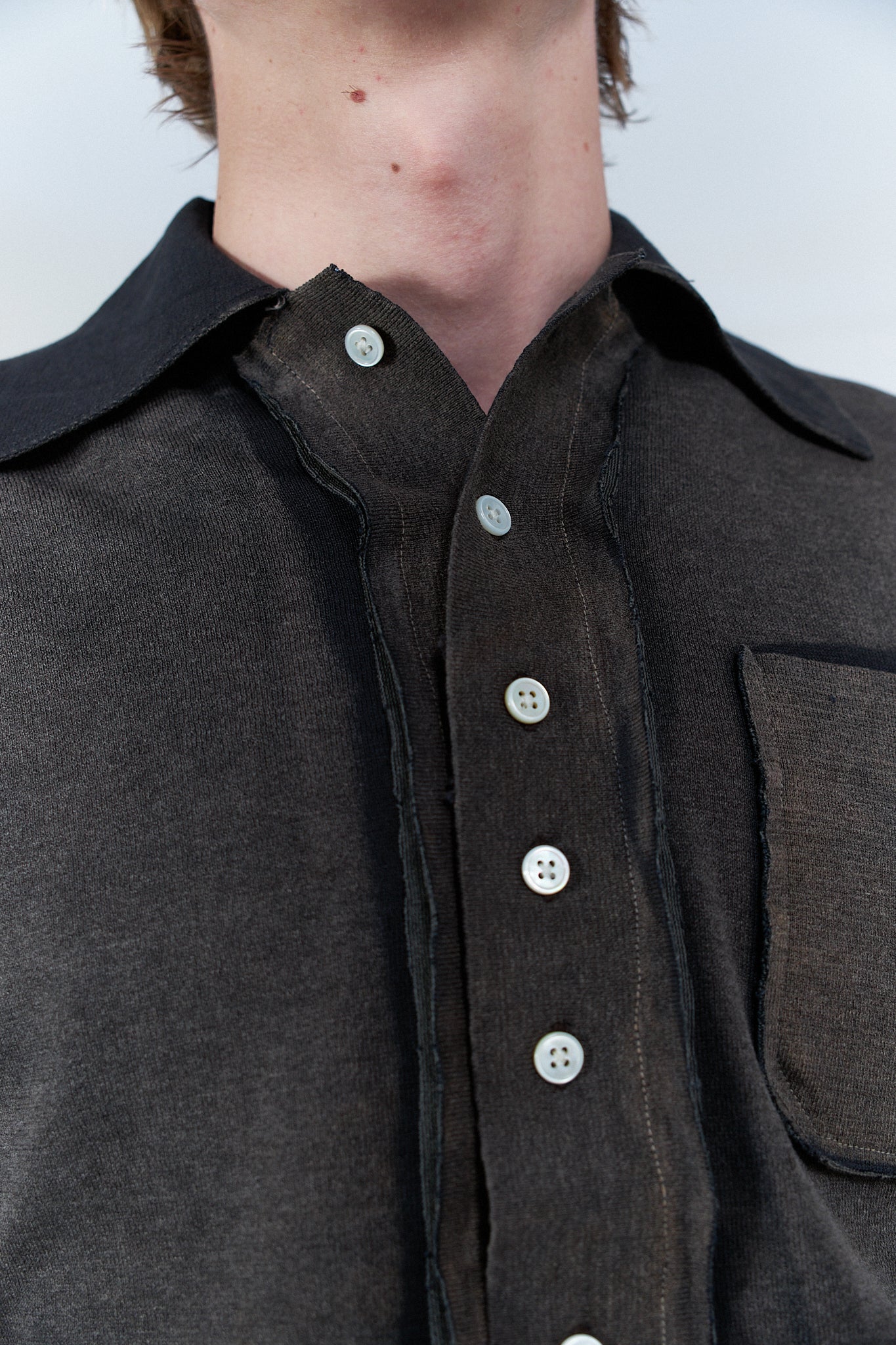 FADE OUT BLACK 70S CARDIGAN