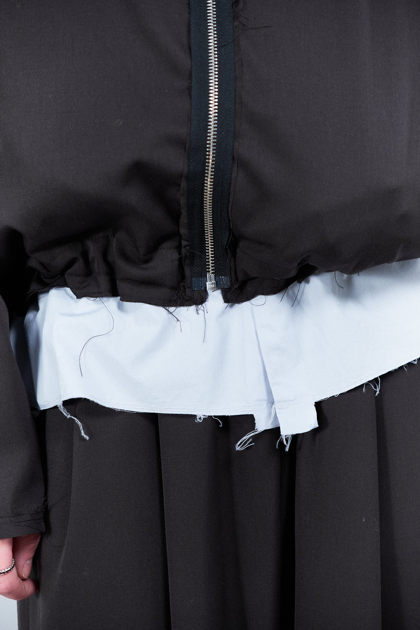 DARK BROWN WOOL TRACK JACKET