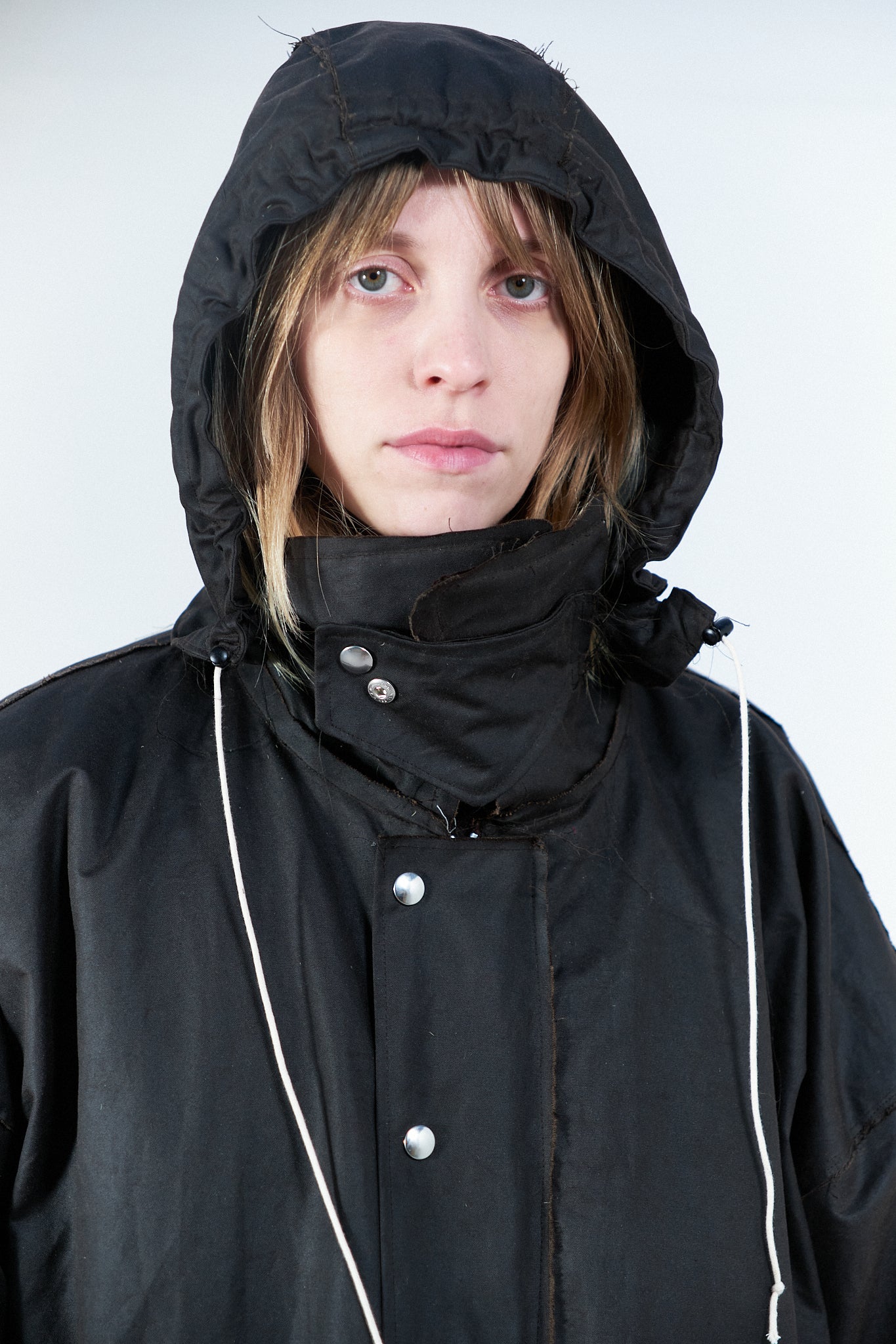 BROWN WAXED COTTON OUTDOOR HUNTING JACKET