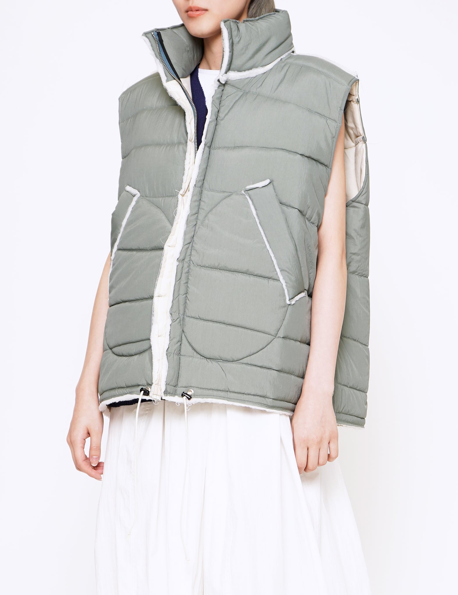 GREEN REVERSIBLE BODY WARMER