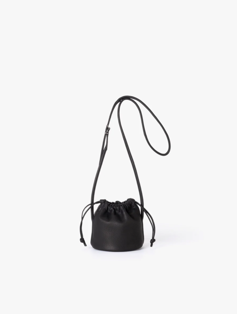 Aeta BLACK DEER LEATHER HAND POUCH MINI SHOULDER BAG AW25