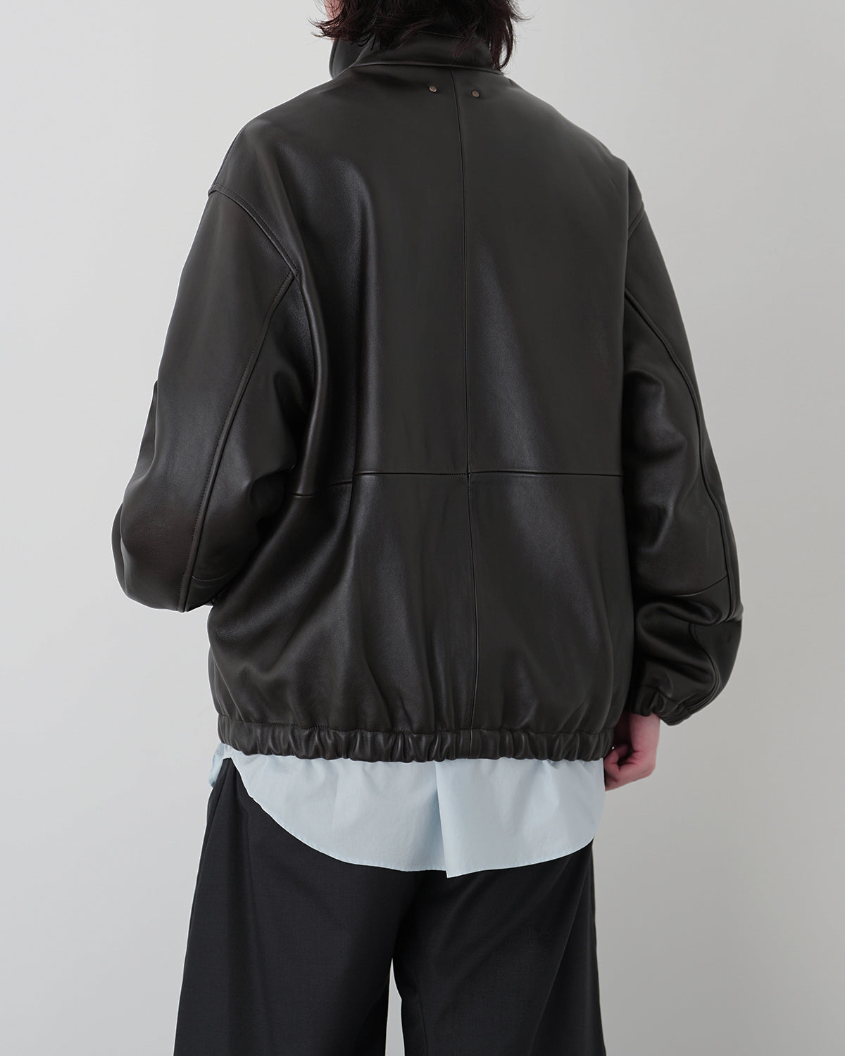 VINTAGE BLACK SHEEP LEATHER ZIP SHORT JACKET