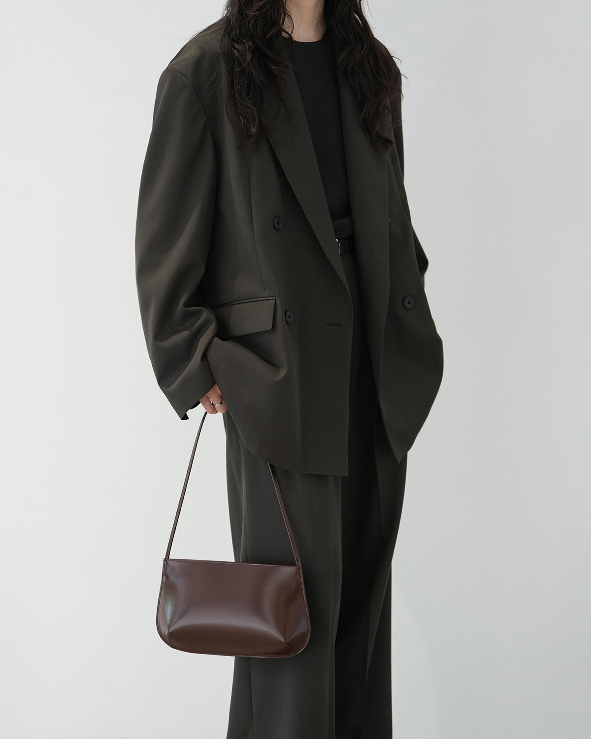 GREY KHAKI DOUBLE BREASTED BLAZER