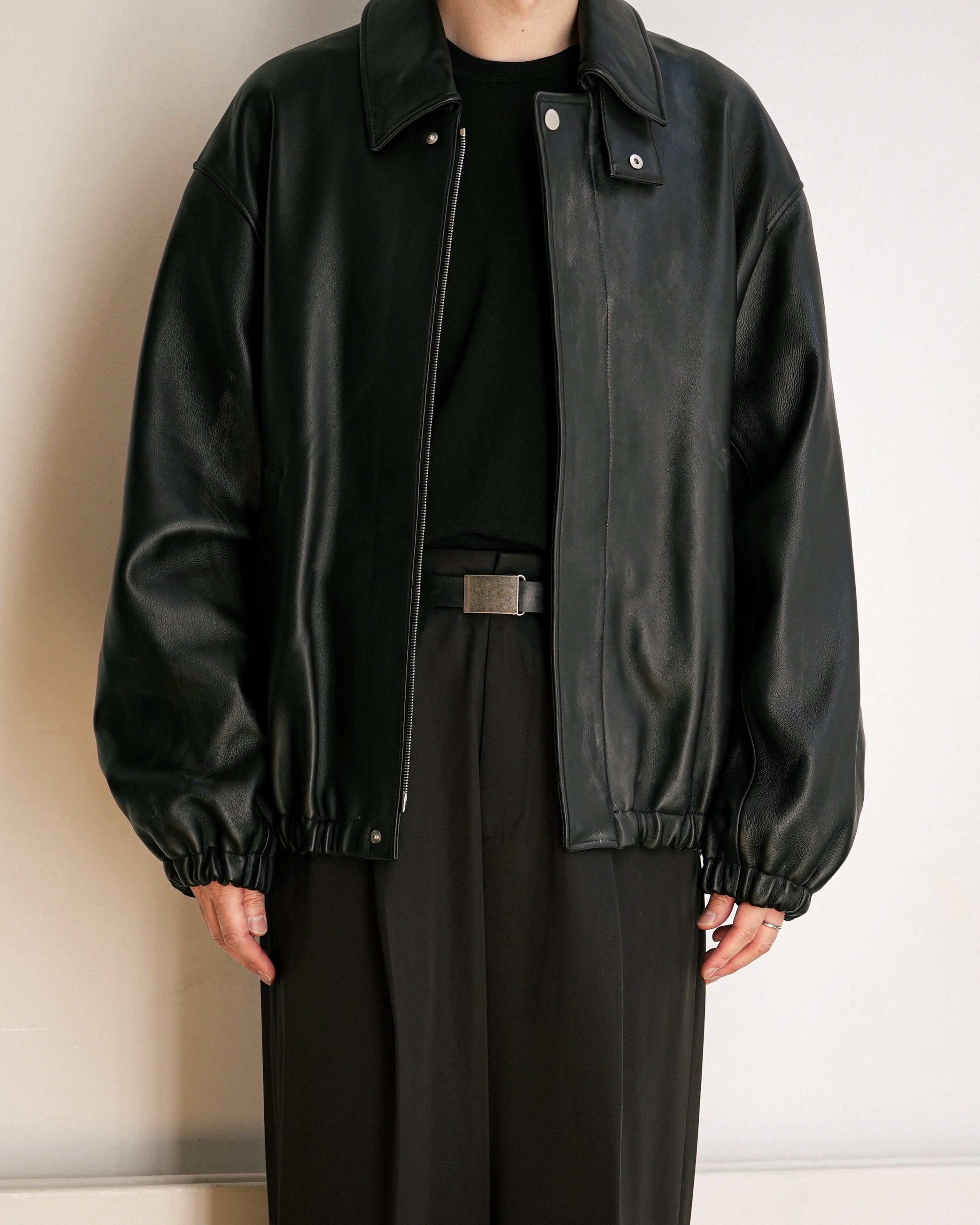 BLACK SHEEP LEATHER ZIP SHORT JACKET