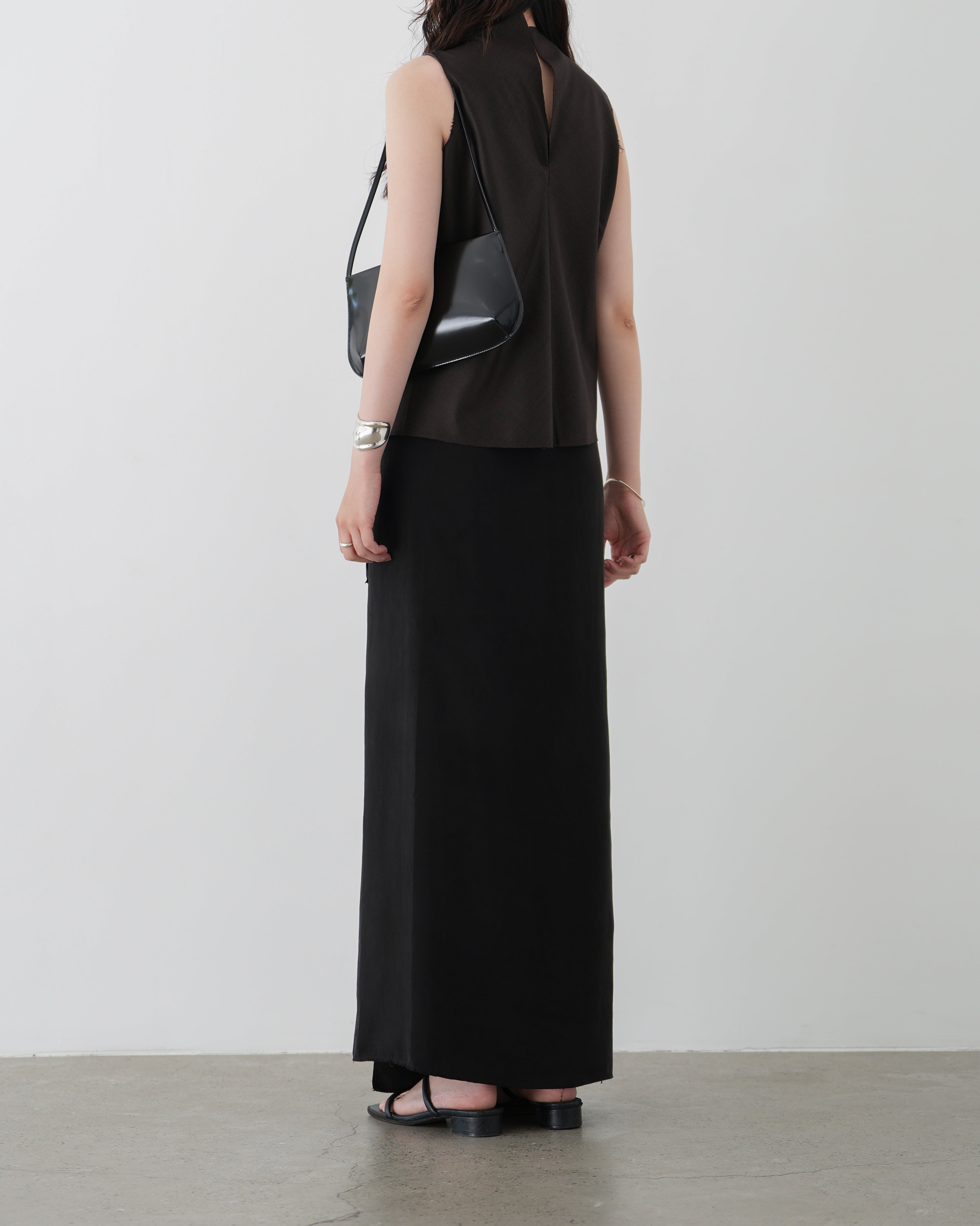 BROWN FINE WOOL CENTER SEAMS TOP