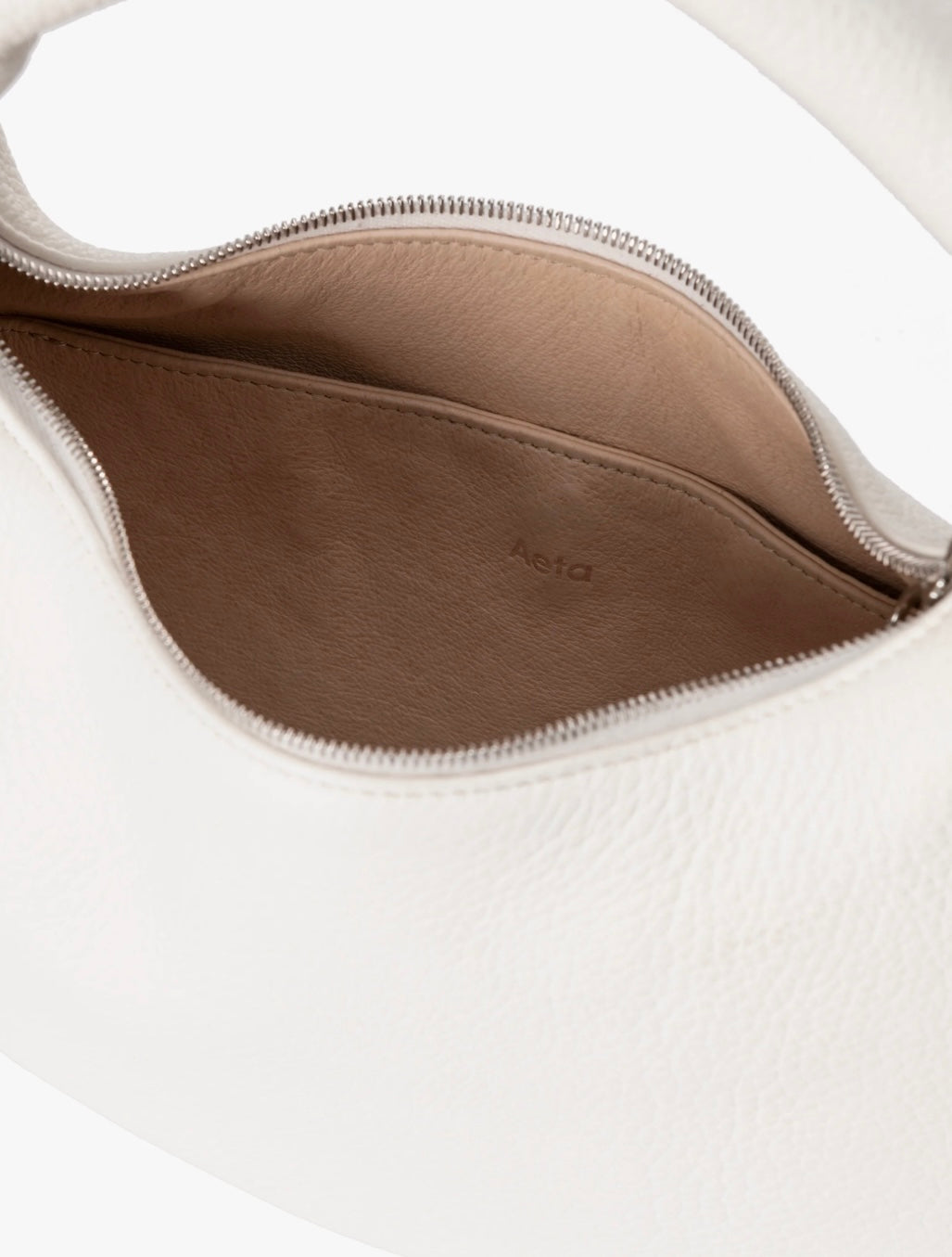 WHITE DEER LEATHER ROUND ONE SHOULDER BAG M DA59
