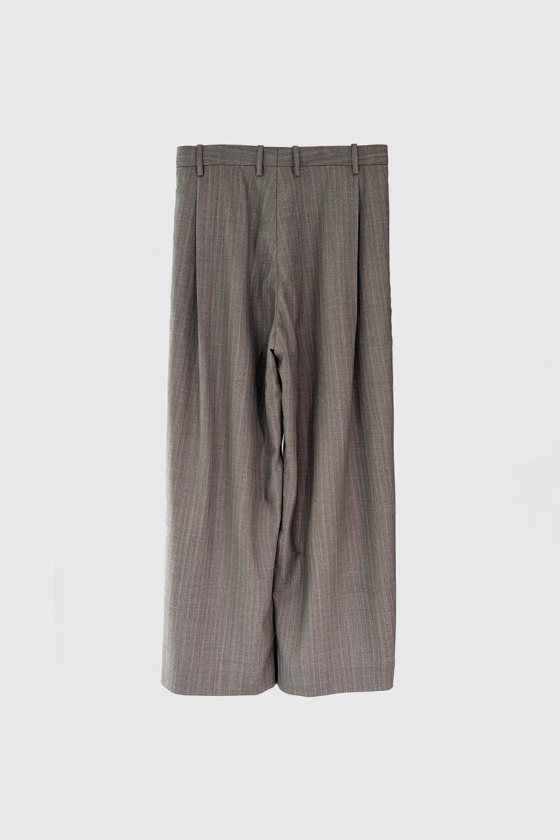 BROWN-BLUE FRESH WOOL PANTS