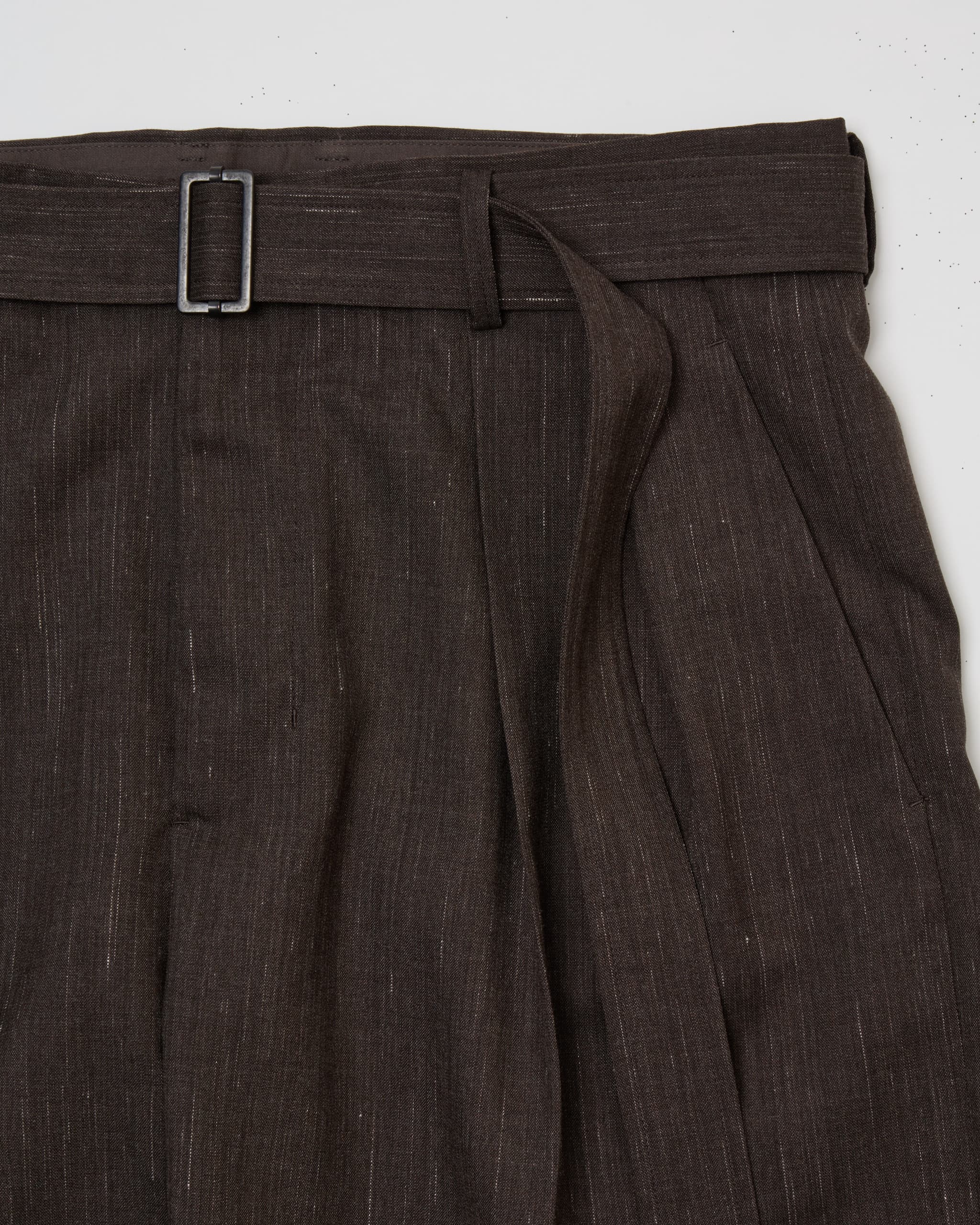 BROWN BELTED BAGGY TROUSERS