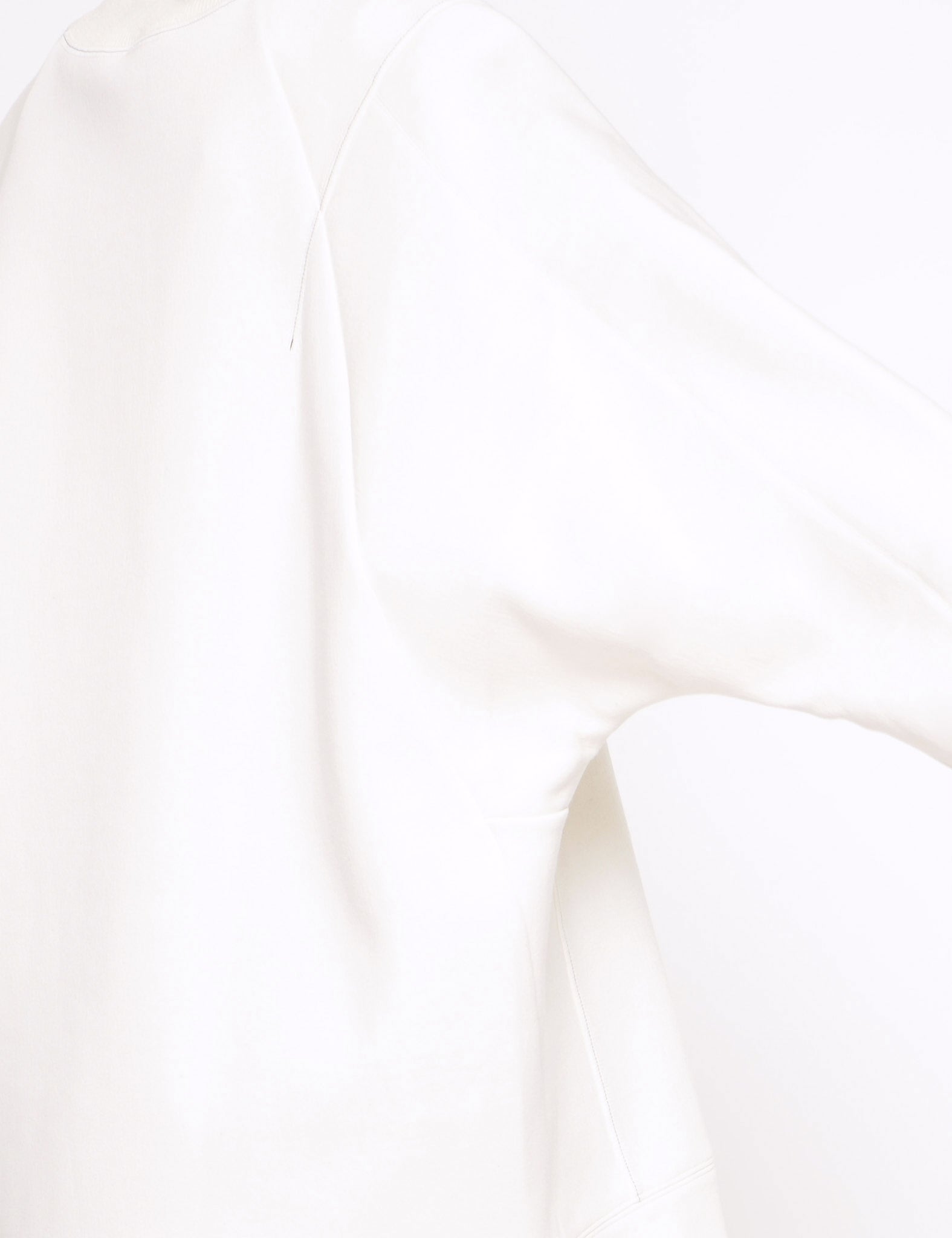 IVORY MODIFIED SLEEVE JERSEY PULLOVER