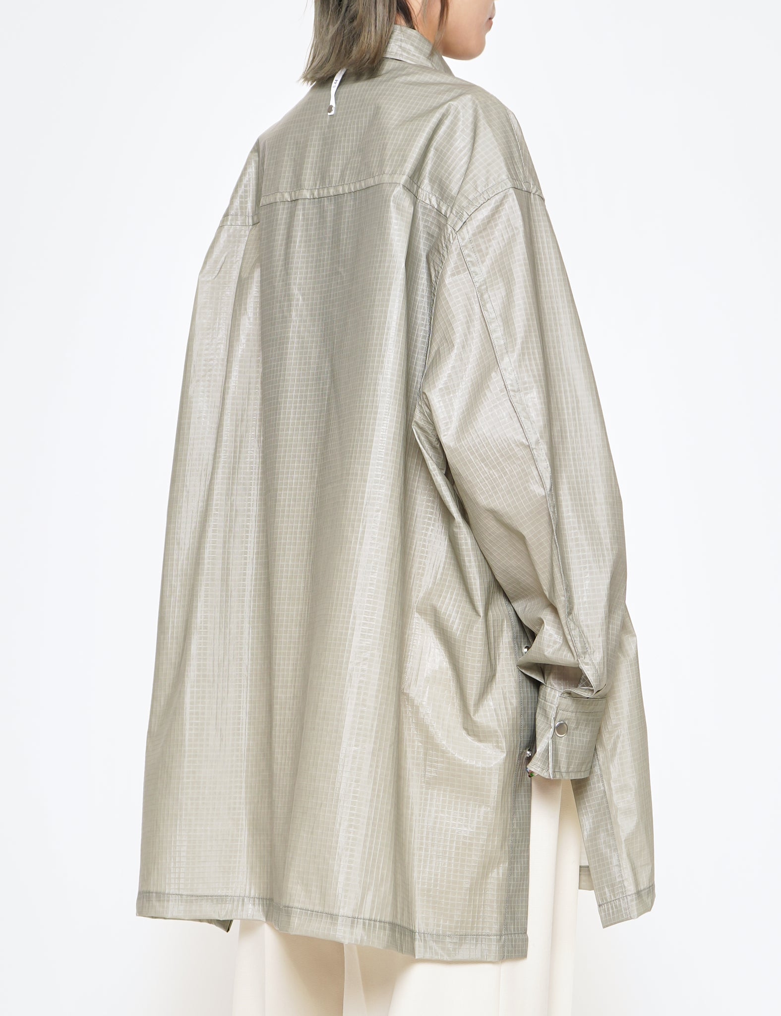 GREY POLYAMIDE PU REVERSIBLE STRONG ARM COAT