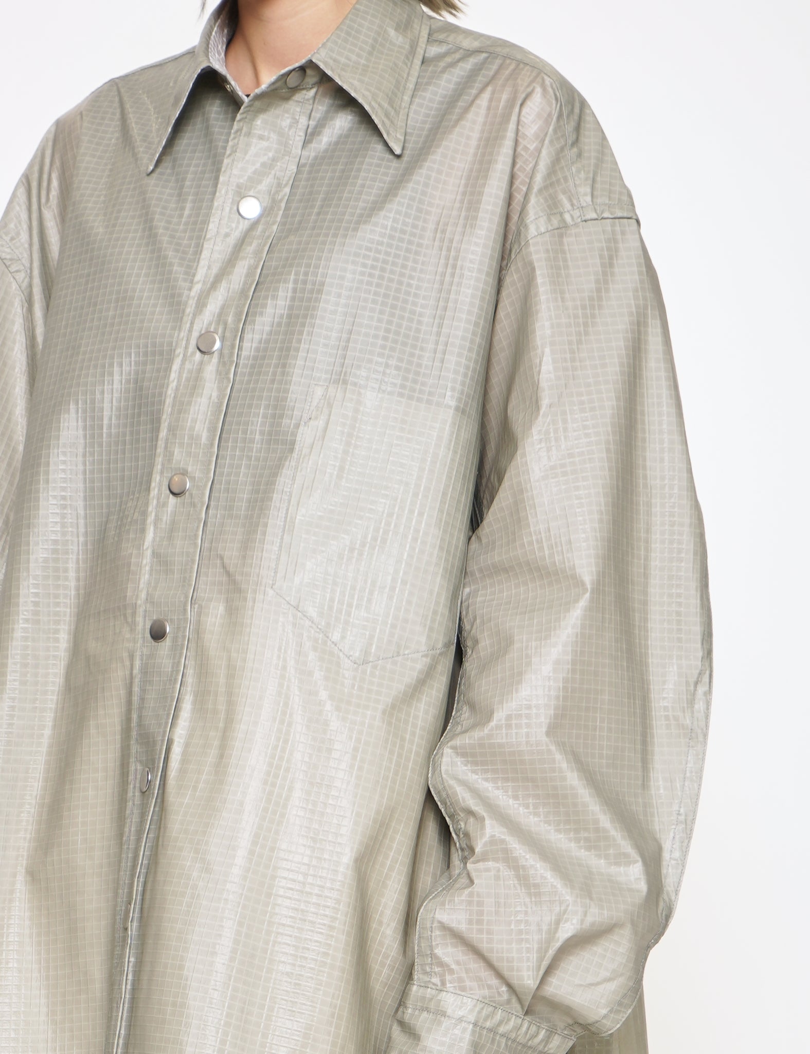 GREY POLYAMIDE PU REVERSIBLE STRONG ARM COAT