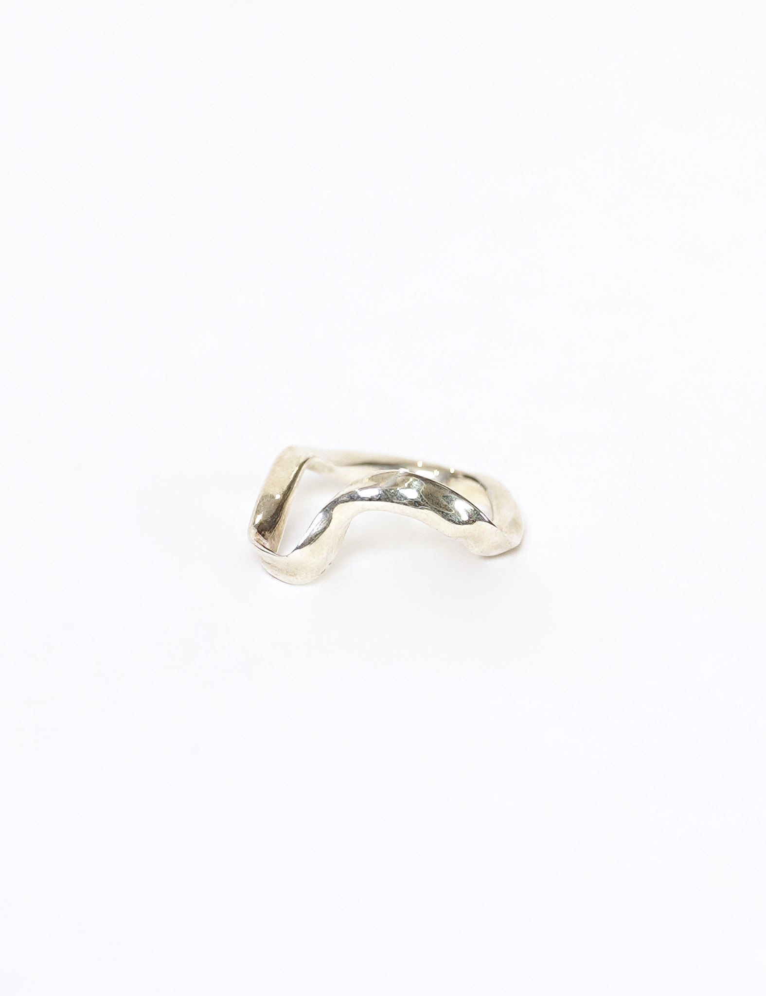SILVER HAMMER-CRAFTED SQUARE TUBE RING B