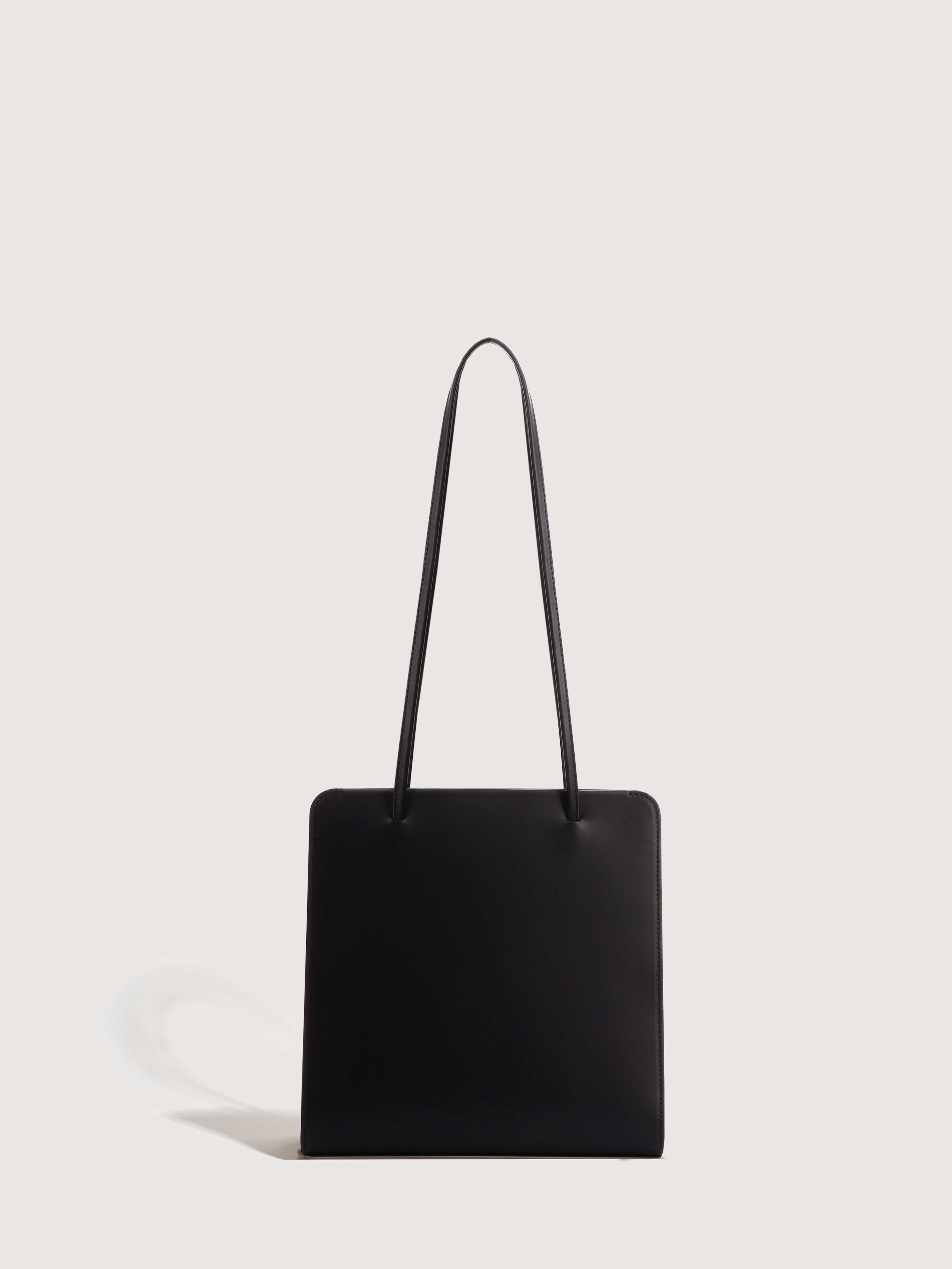 NOIR BLACK CALF LEATHER LISSE BAG