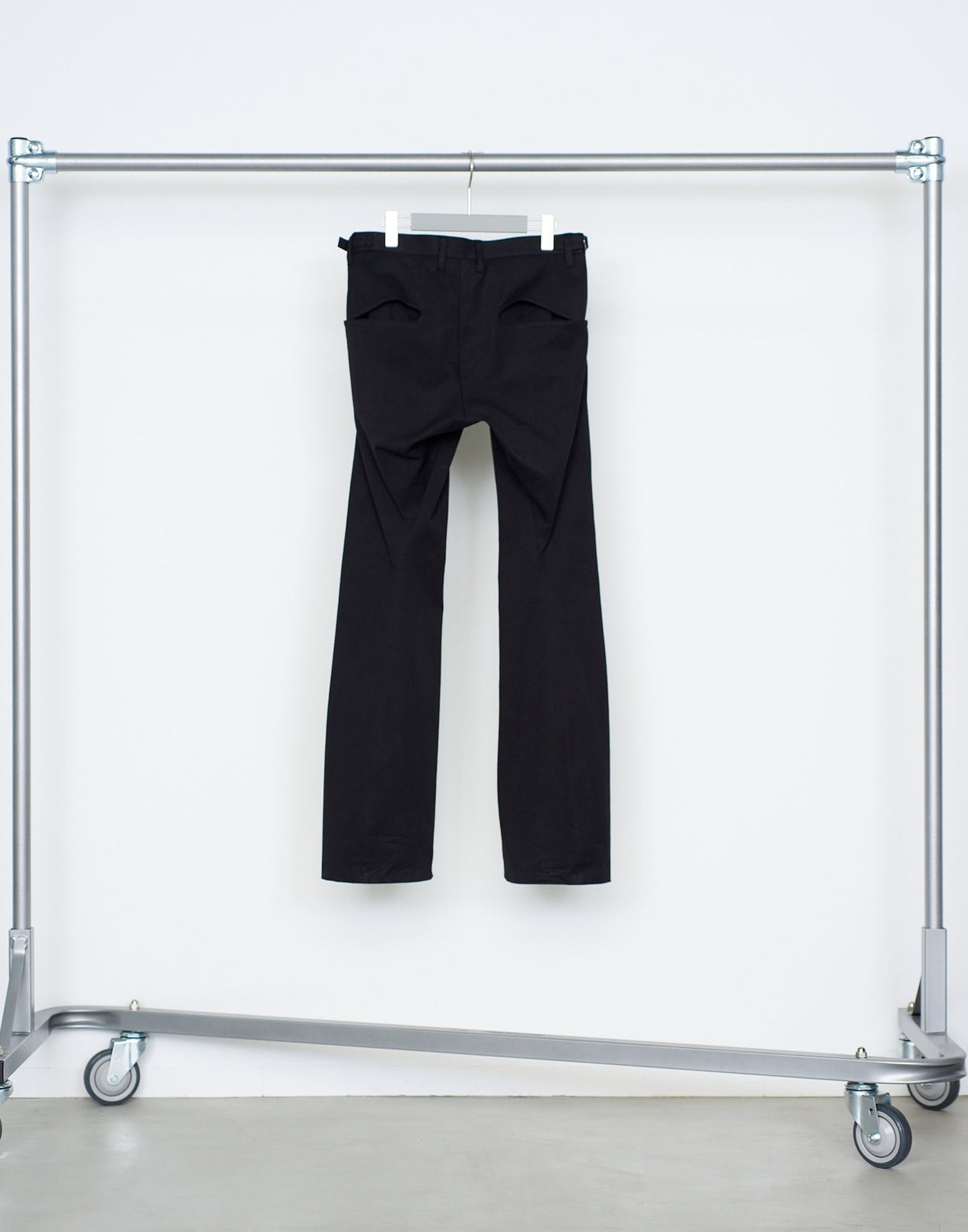 BLACK 3D TWISTED CHINO PANTS