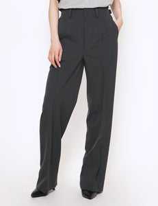 CHARCOAL CENTRE SEAM TROUSERS