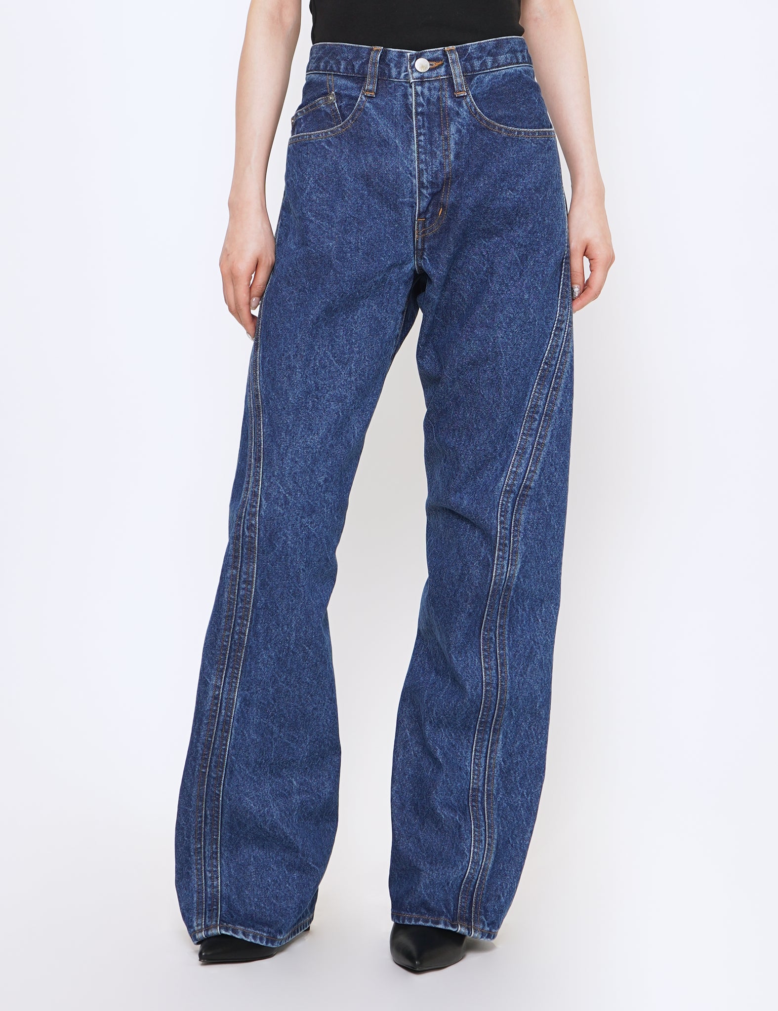 FADED INDIGO 3D TWISTED REGULAR JEANS