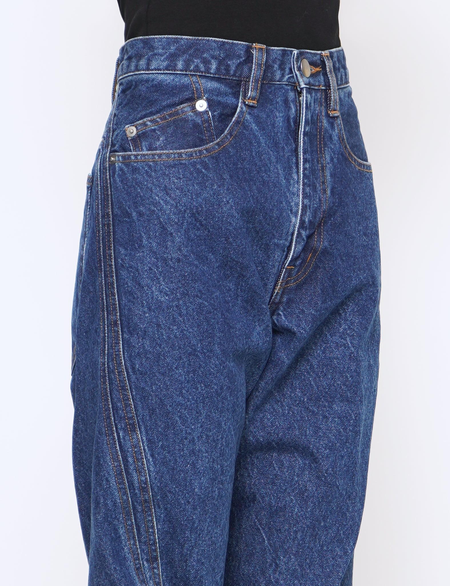 FADED INDIGO 3D TWISTED REGULAR JEANS