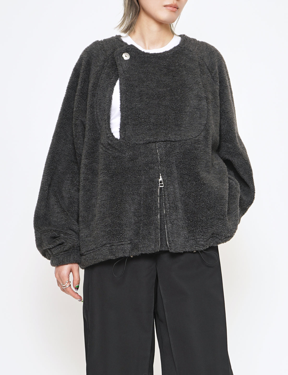 OMAR AFRIDI CHARCOAL RAJASTHAN PARKA