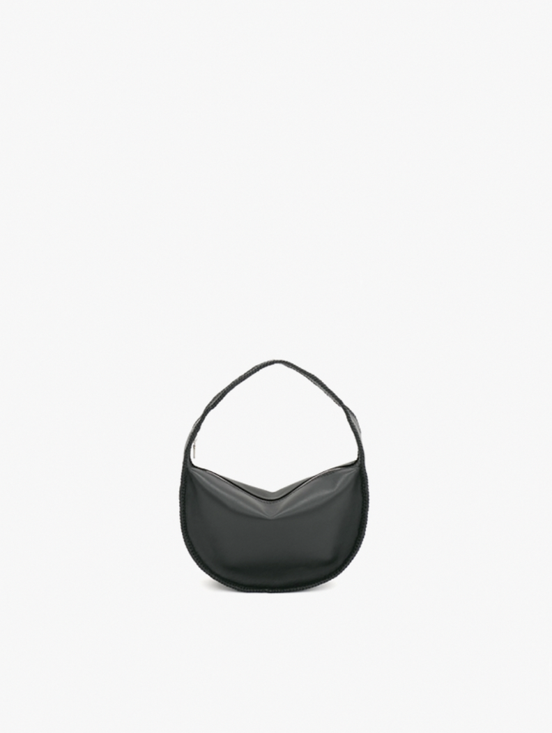 BLACK SHEEP LEATHER HALF MOON SHOULDER MINI BAG SC01