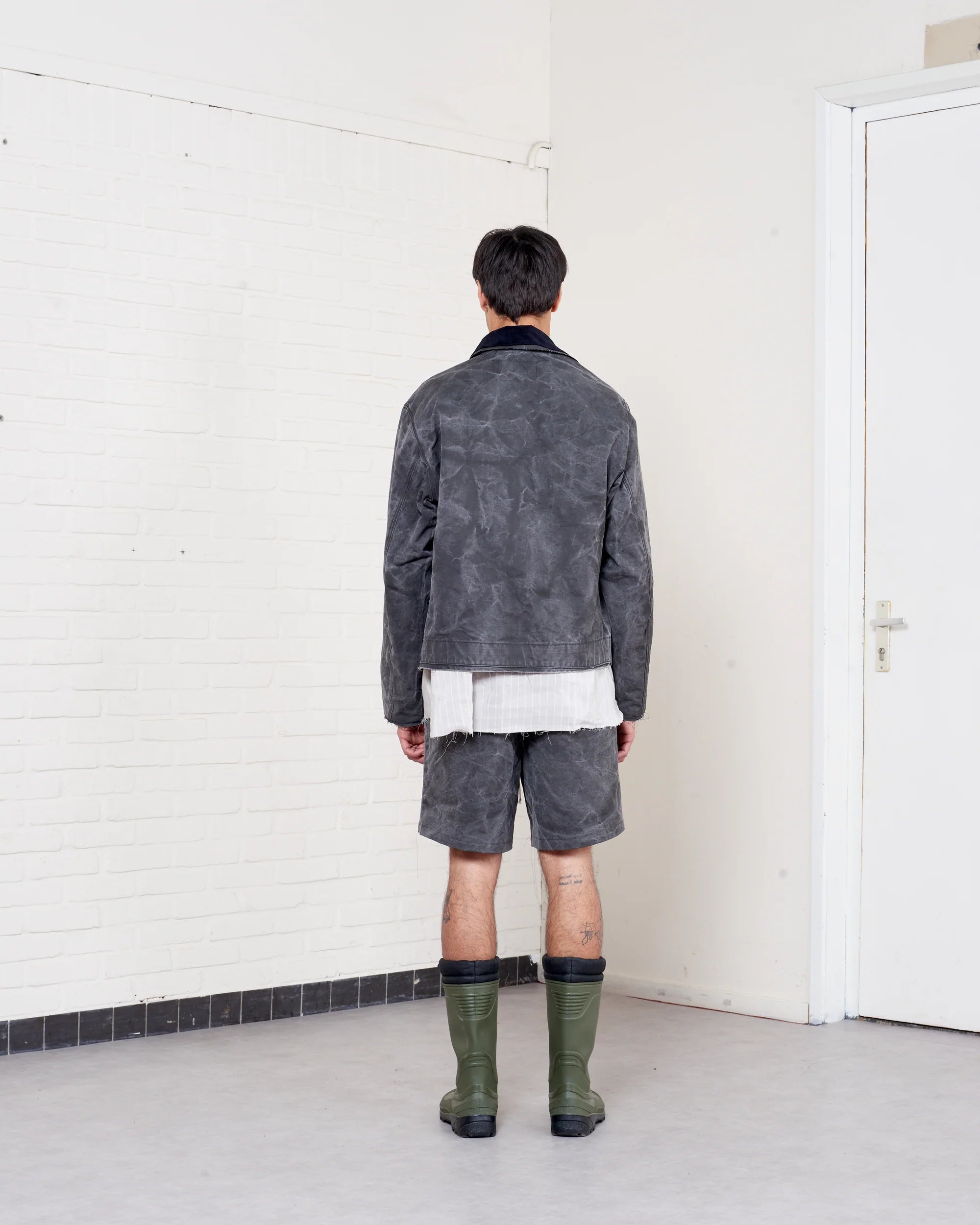 BLACK VINTAGE WASH WORKER JACKET