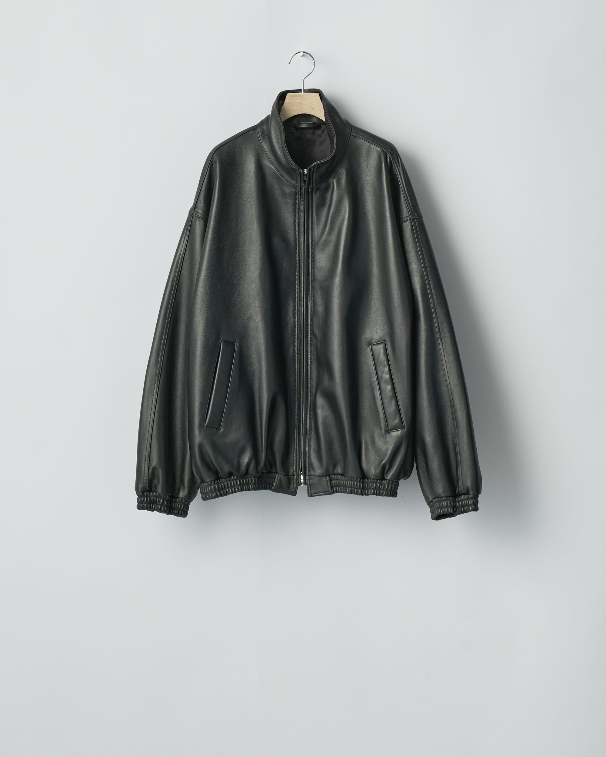 BLACK SHEEP LEATHER STAND COLLAR JACKET